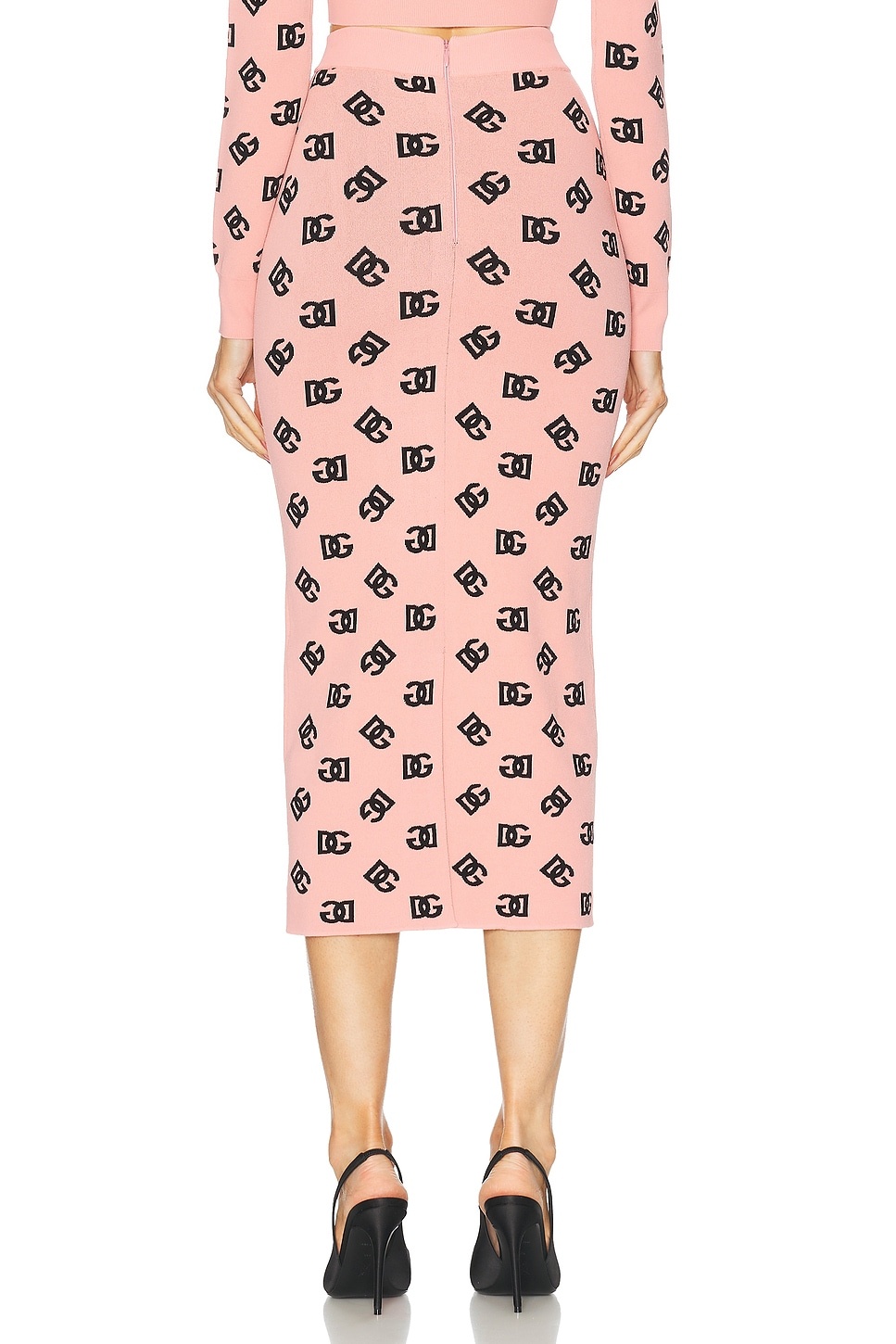 Jacquard Pencil Skirt - 4