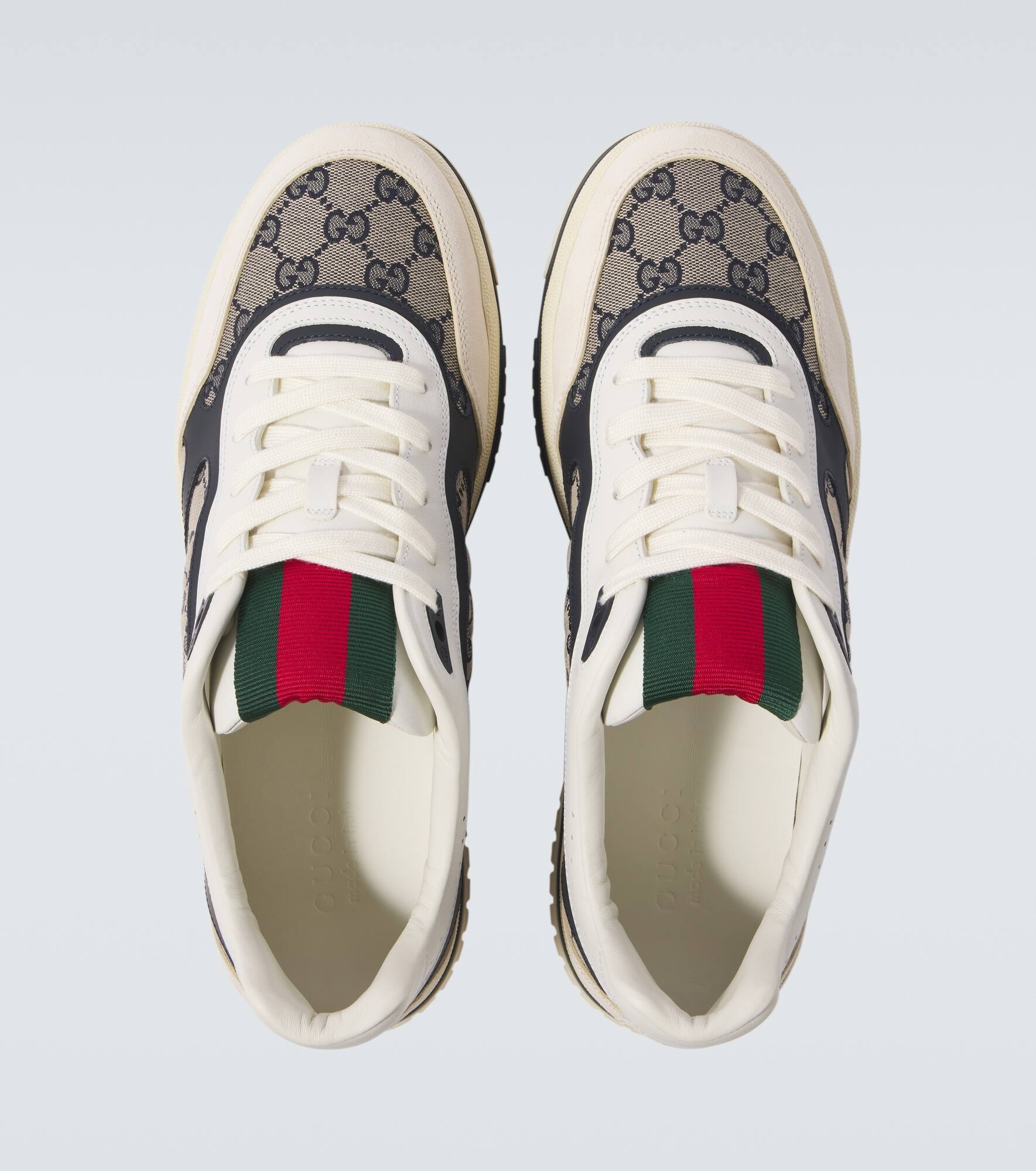 Gucci Re-Web leather sneakers - 4
