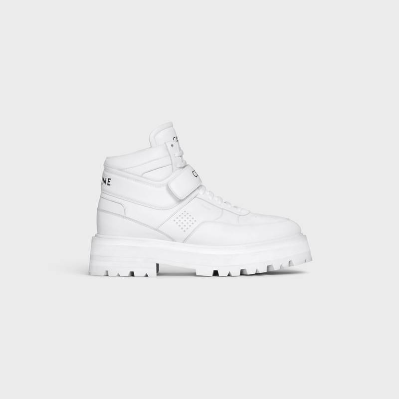CELINE BULKY TRAINER HIGH SNEAKER WITH VELCRO in CALFSKIN 1