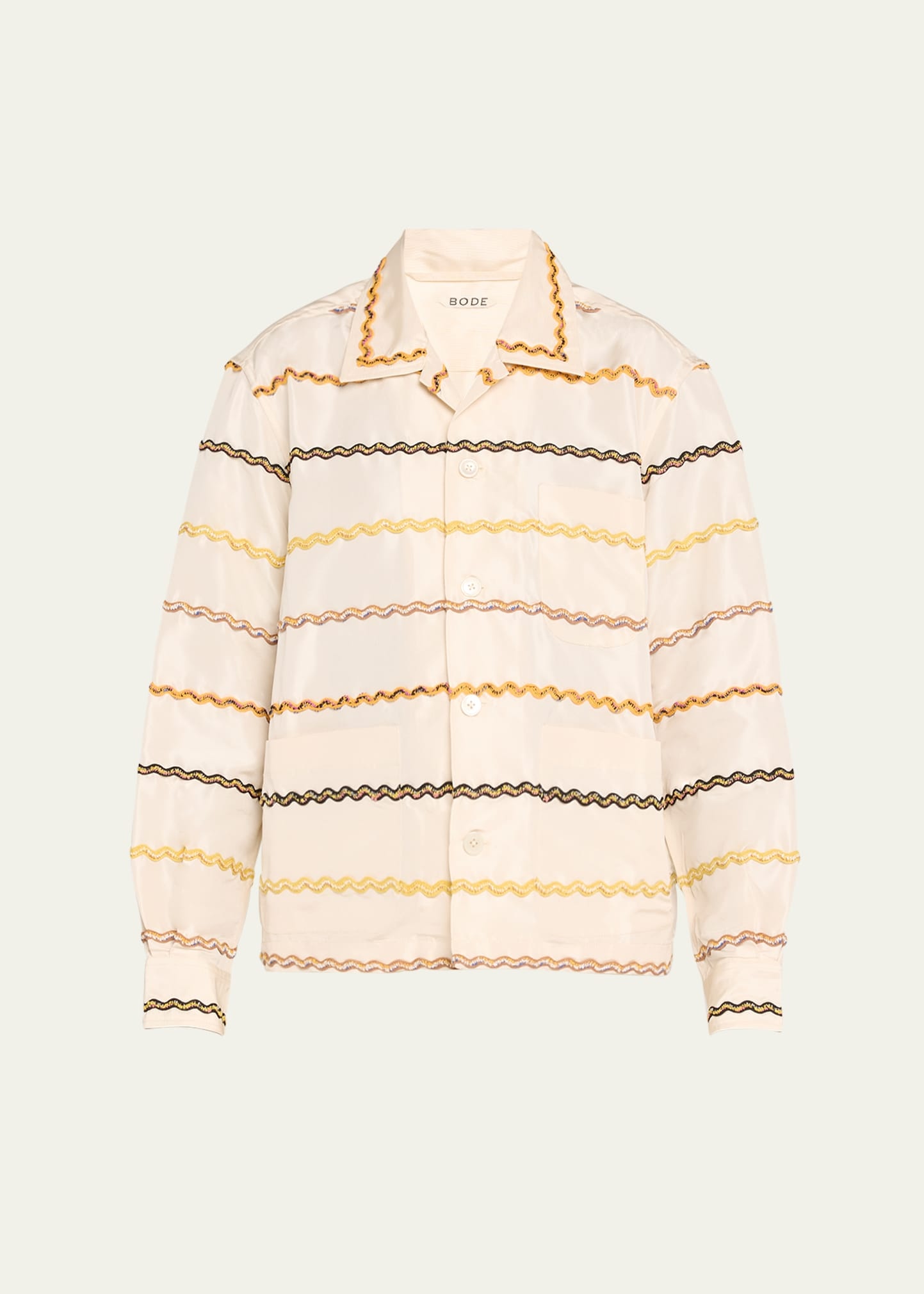 Ric Rac Stripe Button Down Shirt - 1