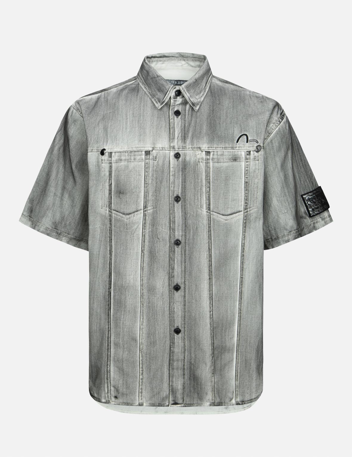 Seagull Embroidery Relax Fit Short-Sleeves Shirt - 1