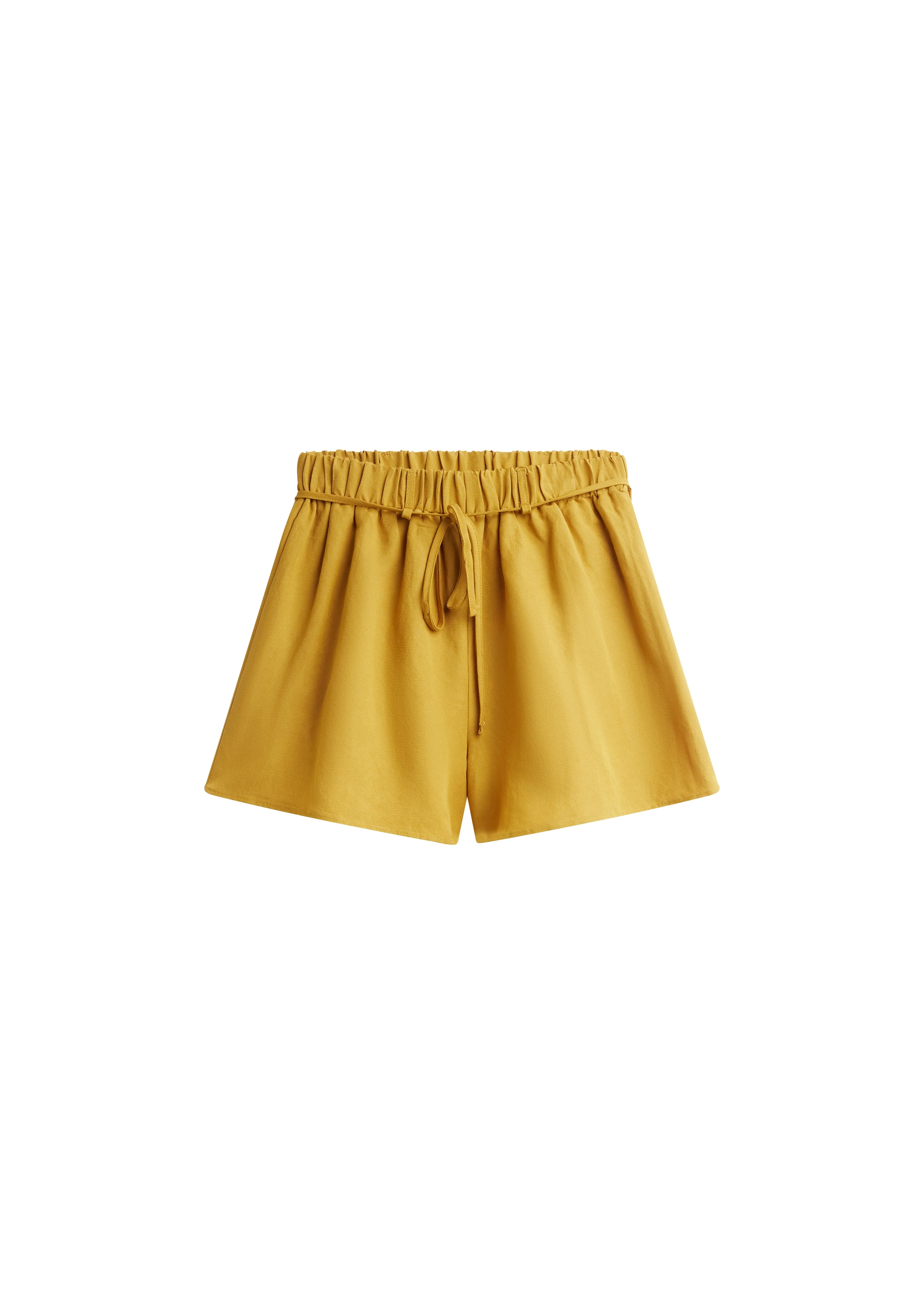 Caligny Linen Shorts - Mustard - 1