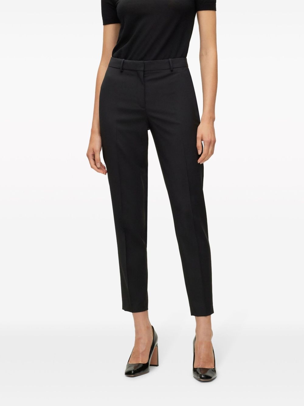 virgin wool cropped trousers - 3
