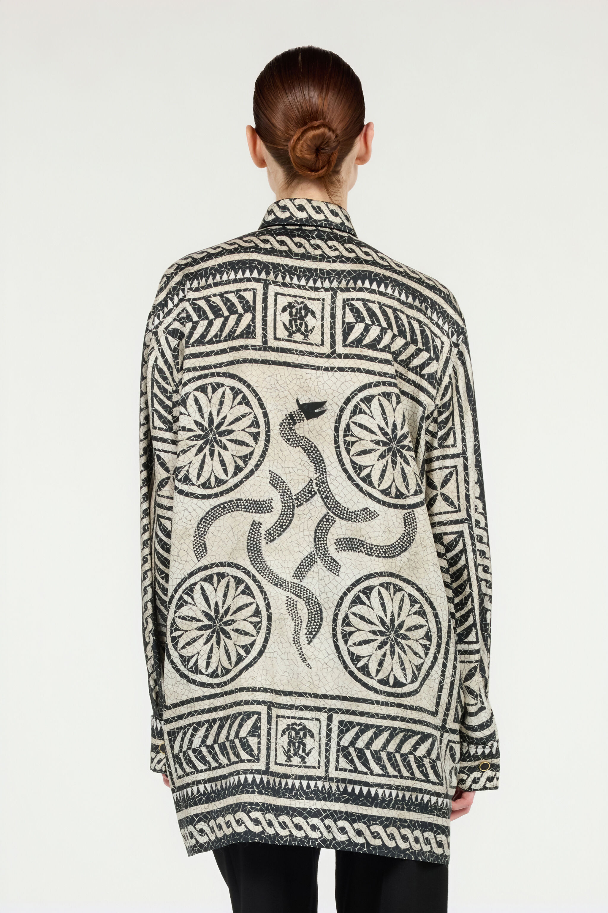 Silk Shirt With Mosaic Print - 4