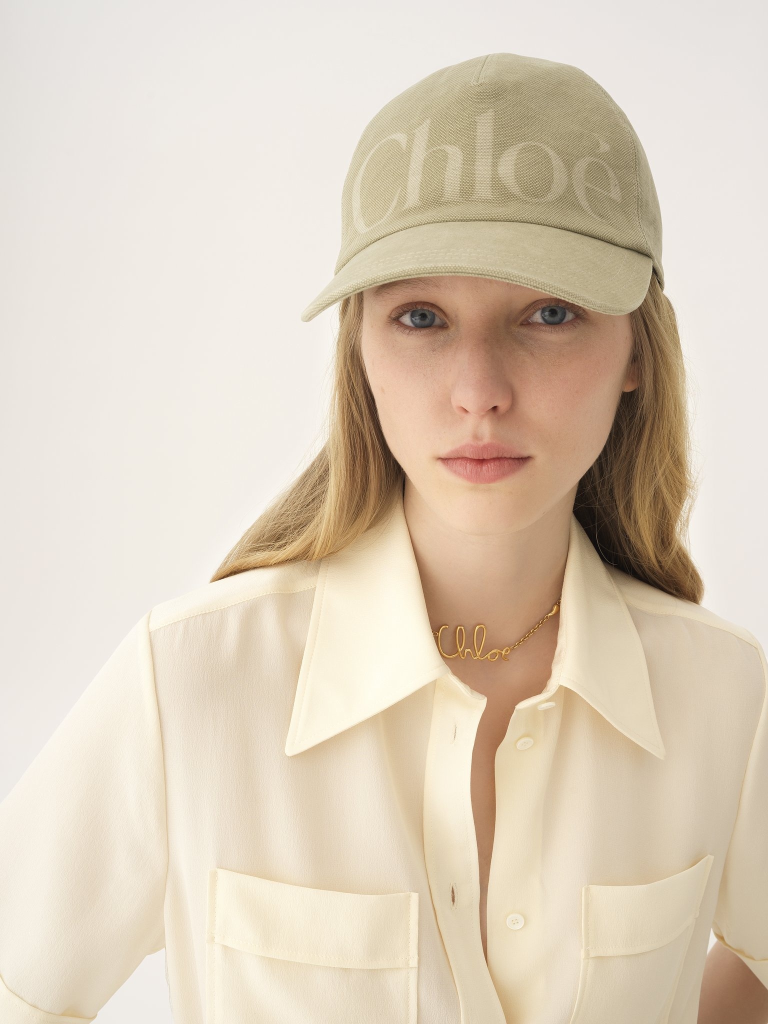 THE CHLOÉ ESSENTIALS CAP IN WASHED COTTON - 2