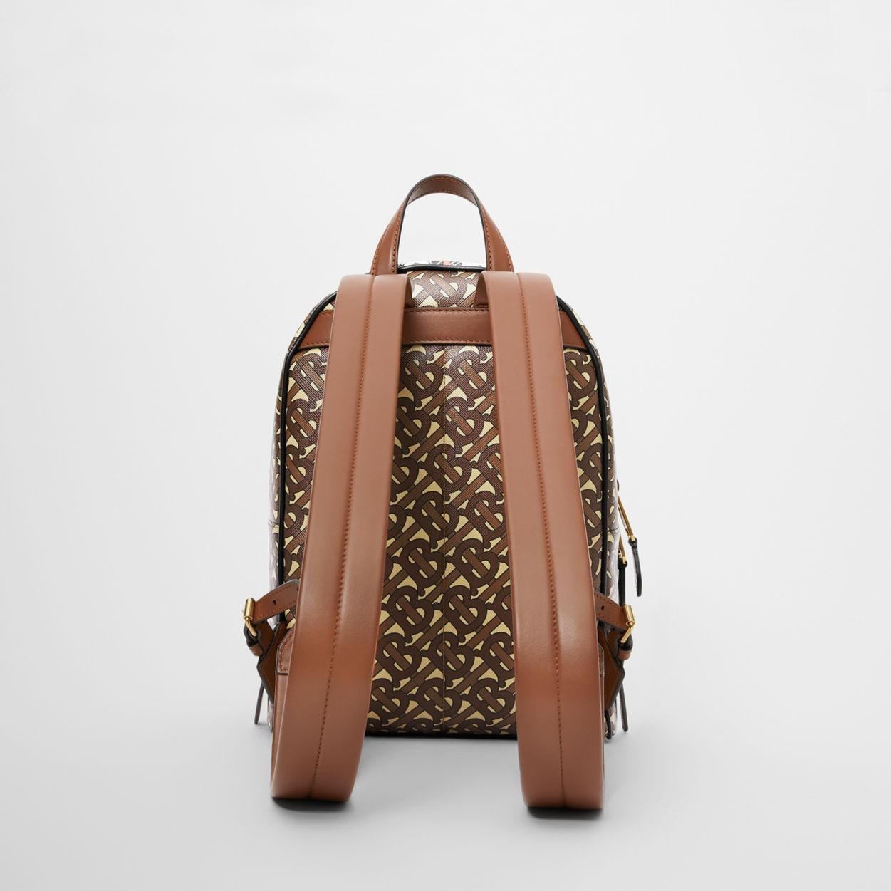 Monogram Stripe Print E-canvas Backpack - 10