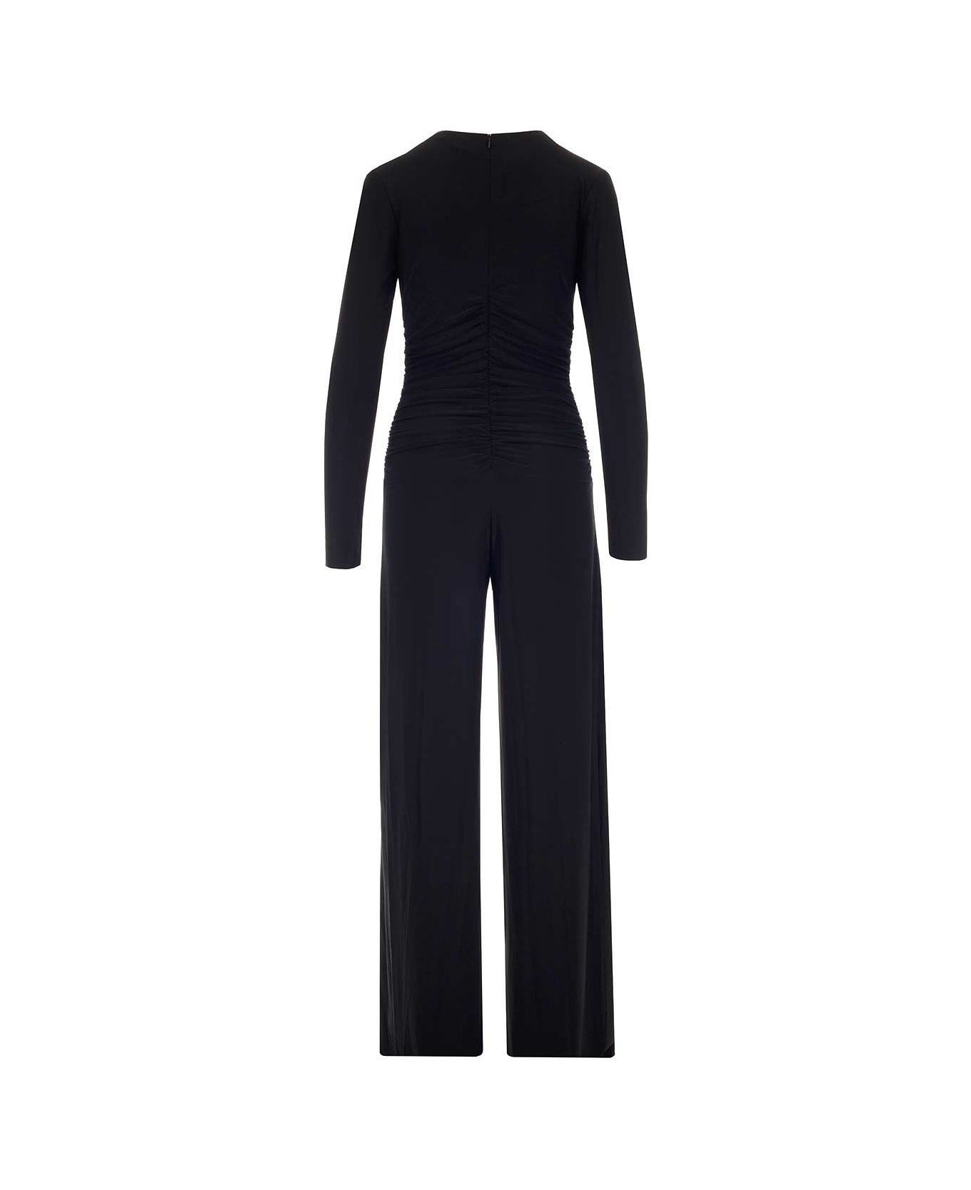 Jersey Jumpsuit With Long Sleeves - 2
