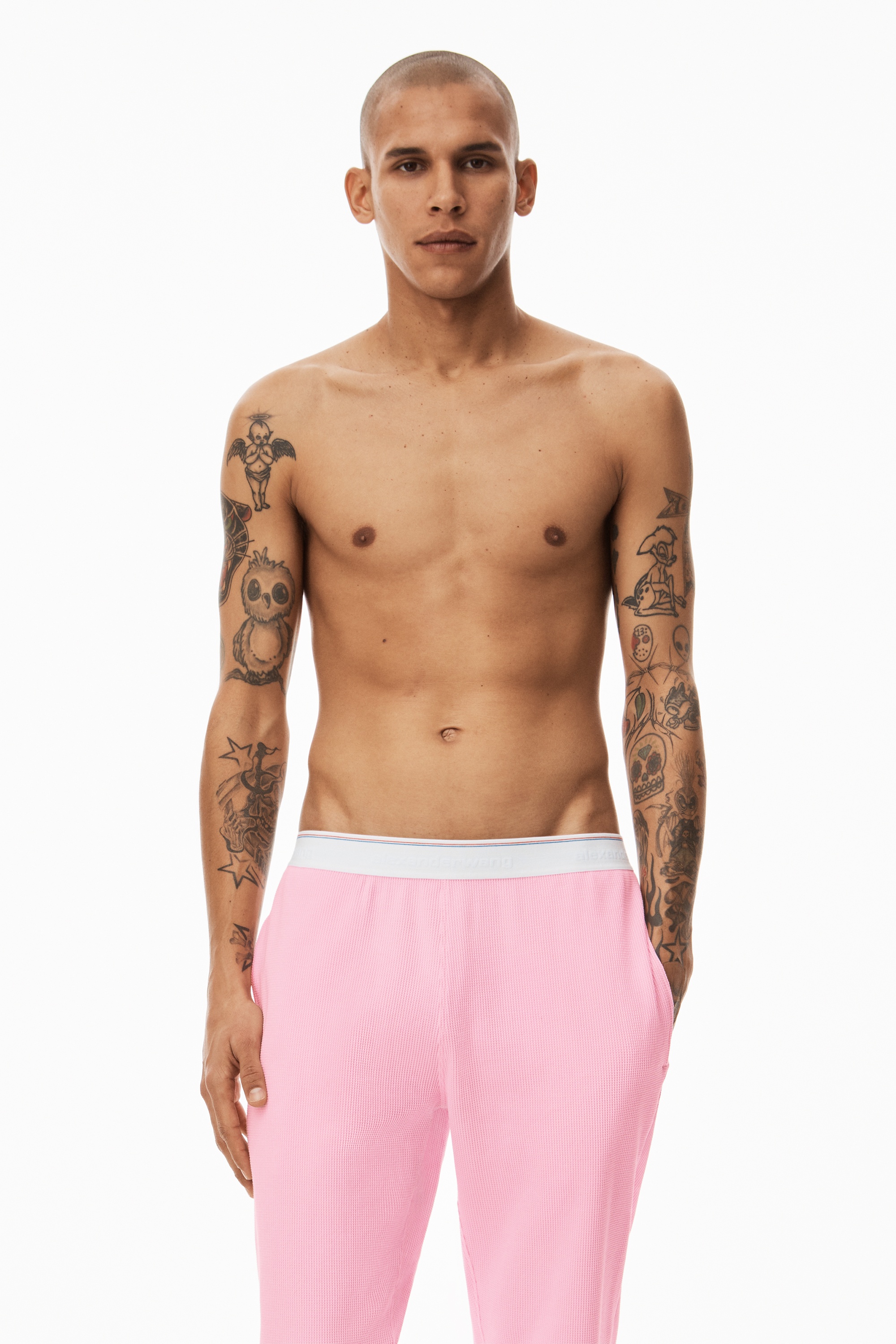 UNISEX JOGGER IN COTTON WAFFLE THERMAL - 5