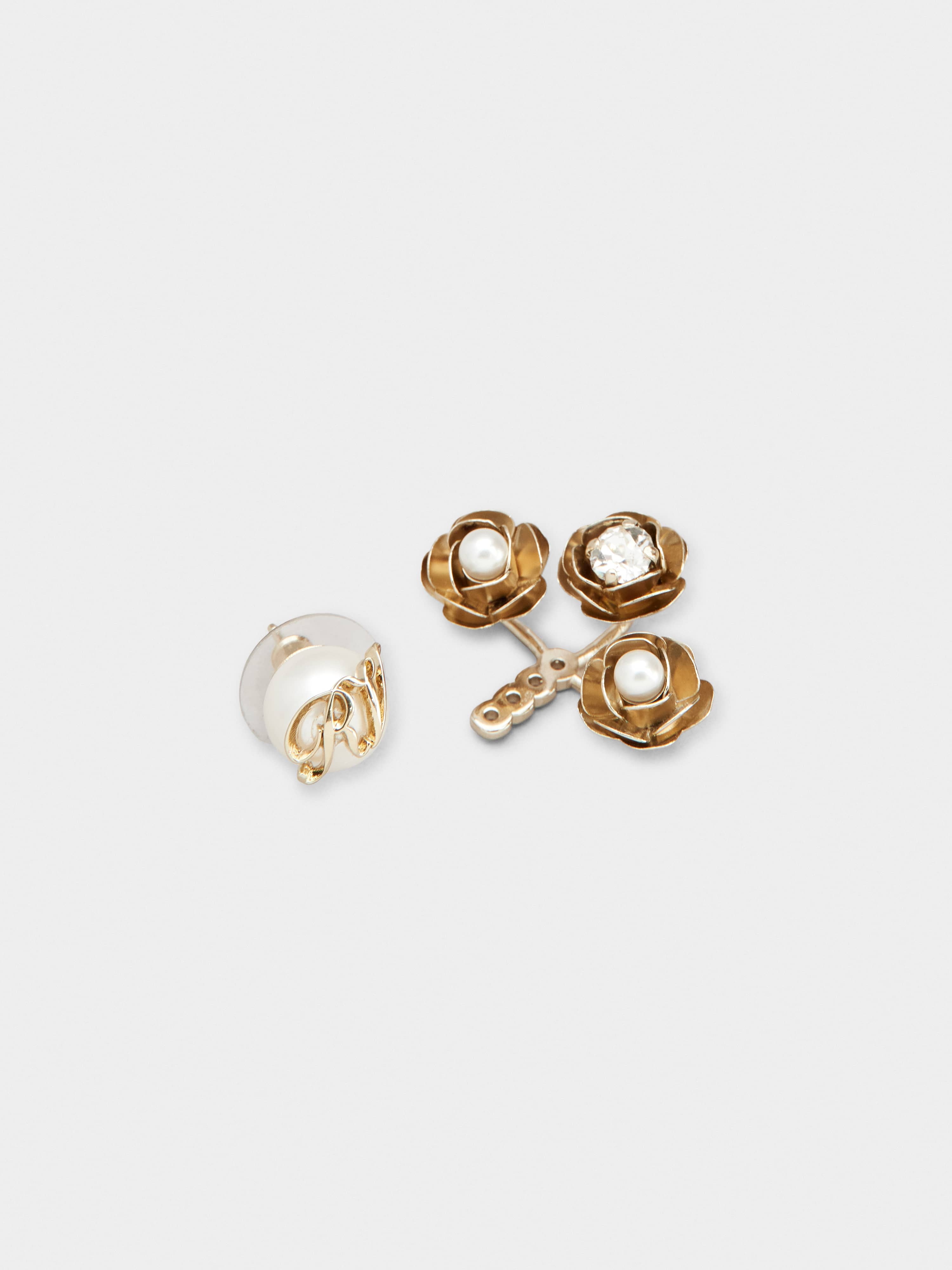 Rose Pearls Earrings - 2