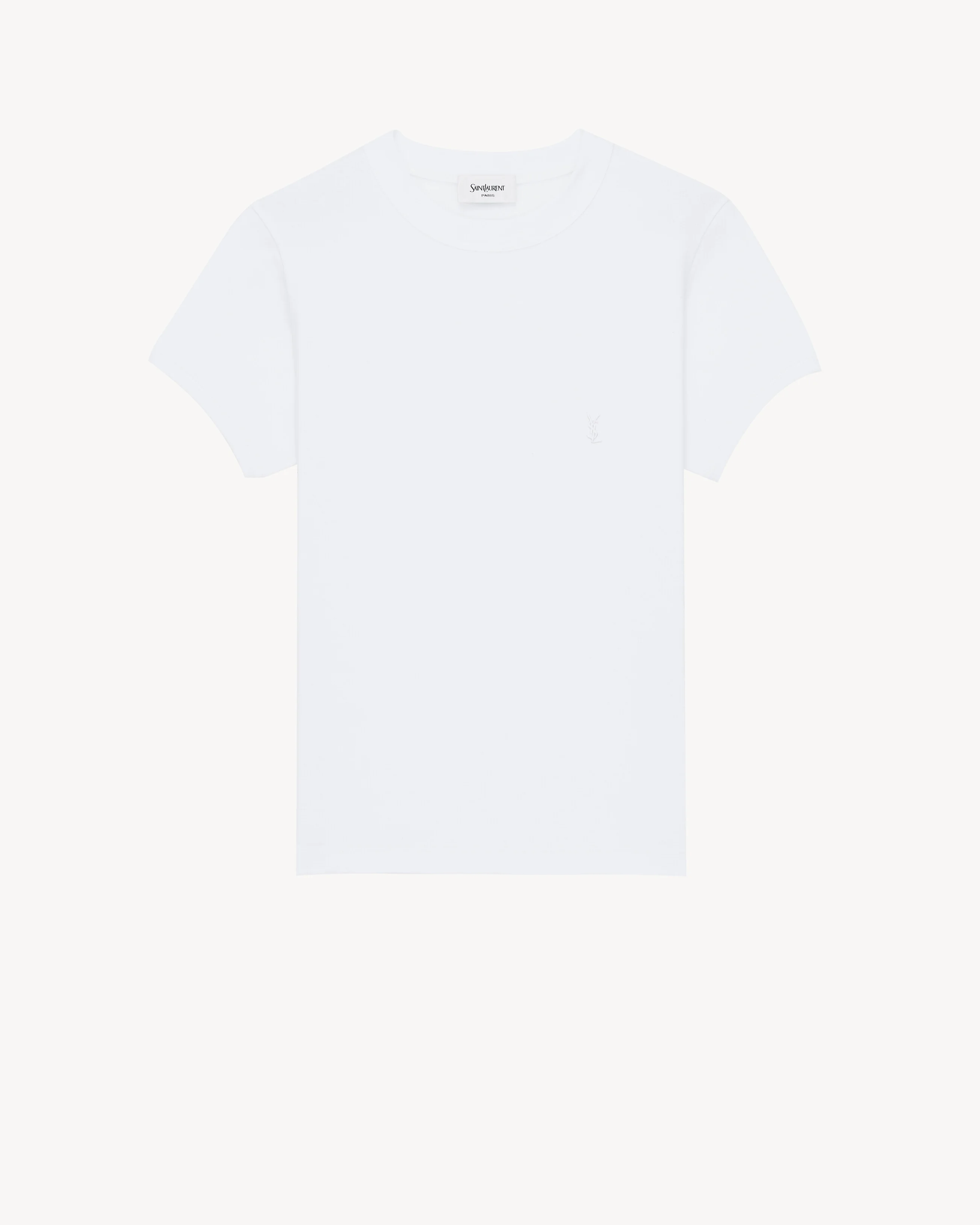 CASSANDRE T-SHIRT IN RIBBED COTTON JERSEY - 1