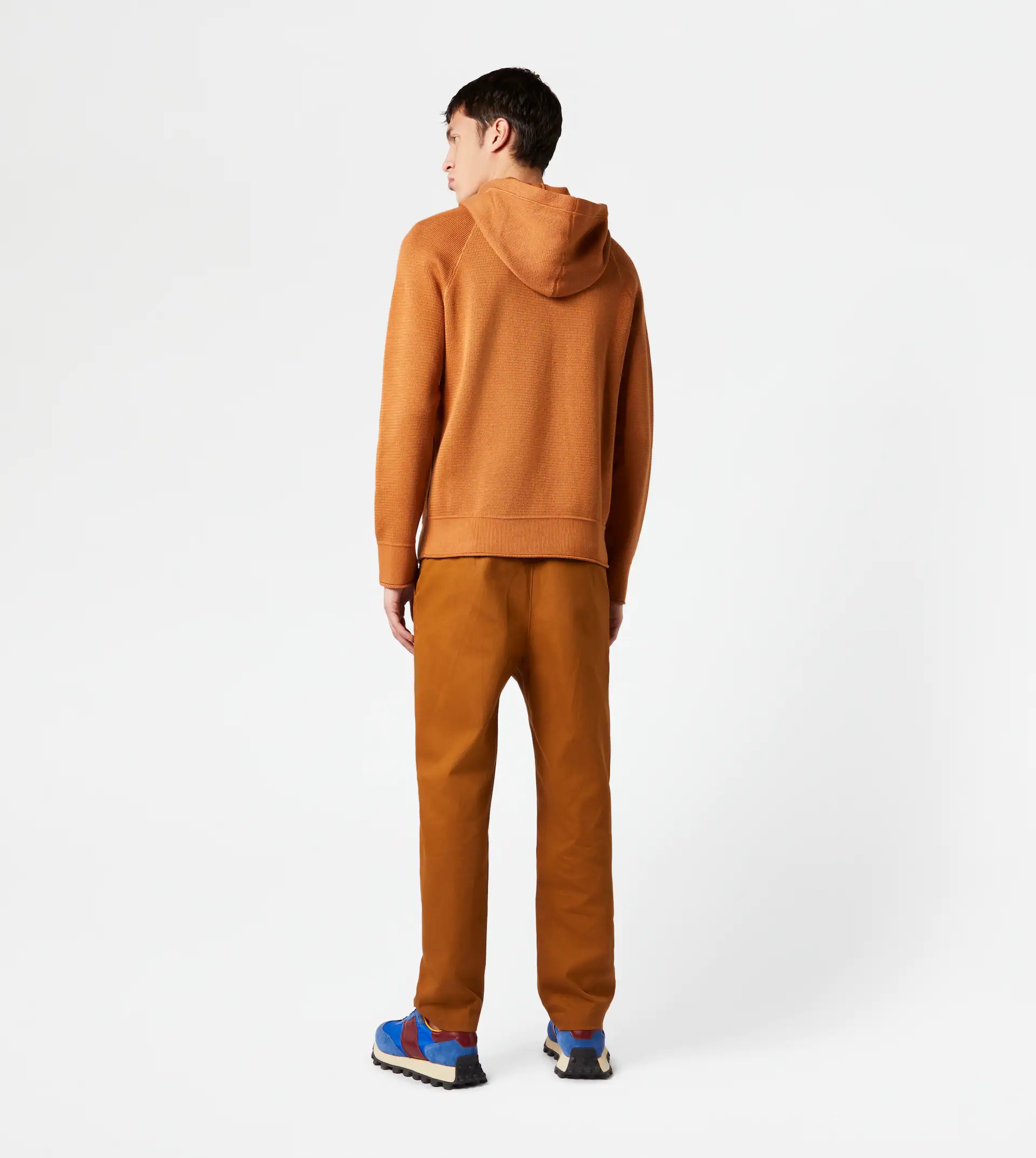 SWEATSHIRT-STYLE JUMPER IN COTTON - BROWN - 3