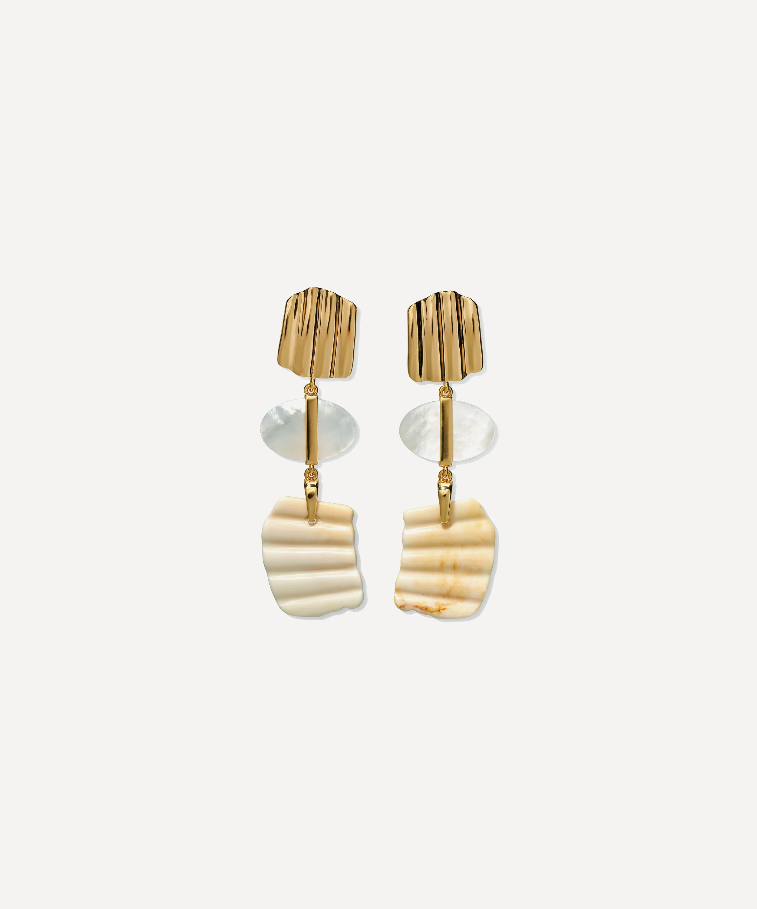 Gold-Plated Suna Drop Earrings - 1