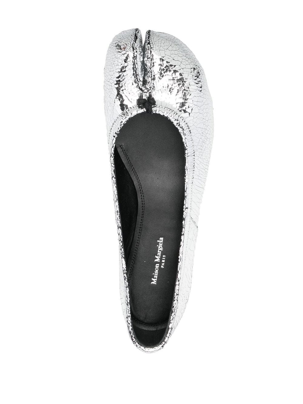 metallic-finish Tabi ballerina shoes - 4