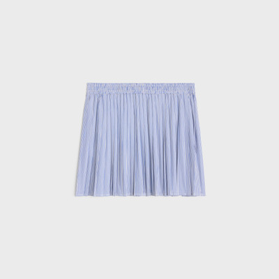 CELINE pleated pajama skirt in striped cotton outlook