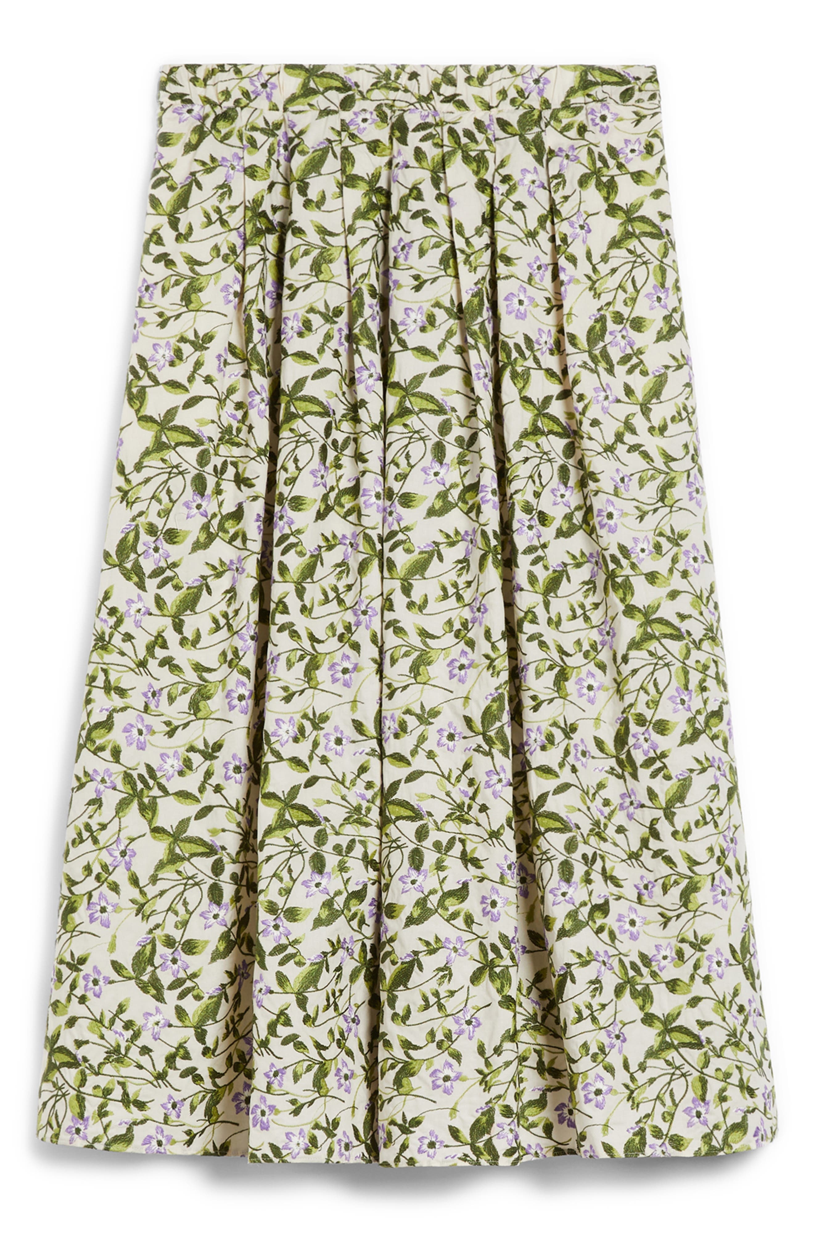 Weekend Max Mara Orme Pleated Maxi Skirt in Ecru at Nordstrom - 3