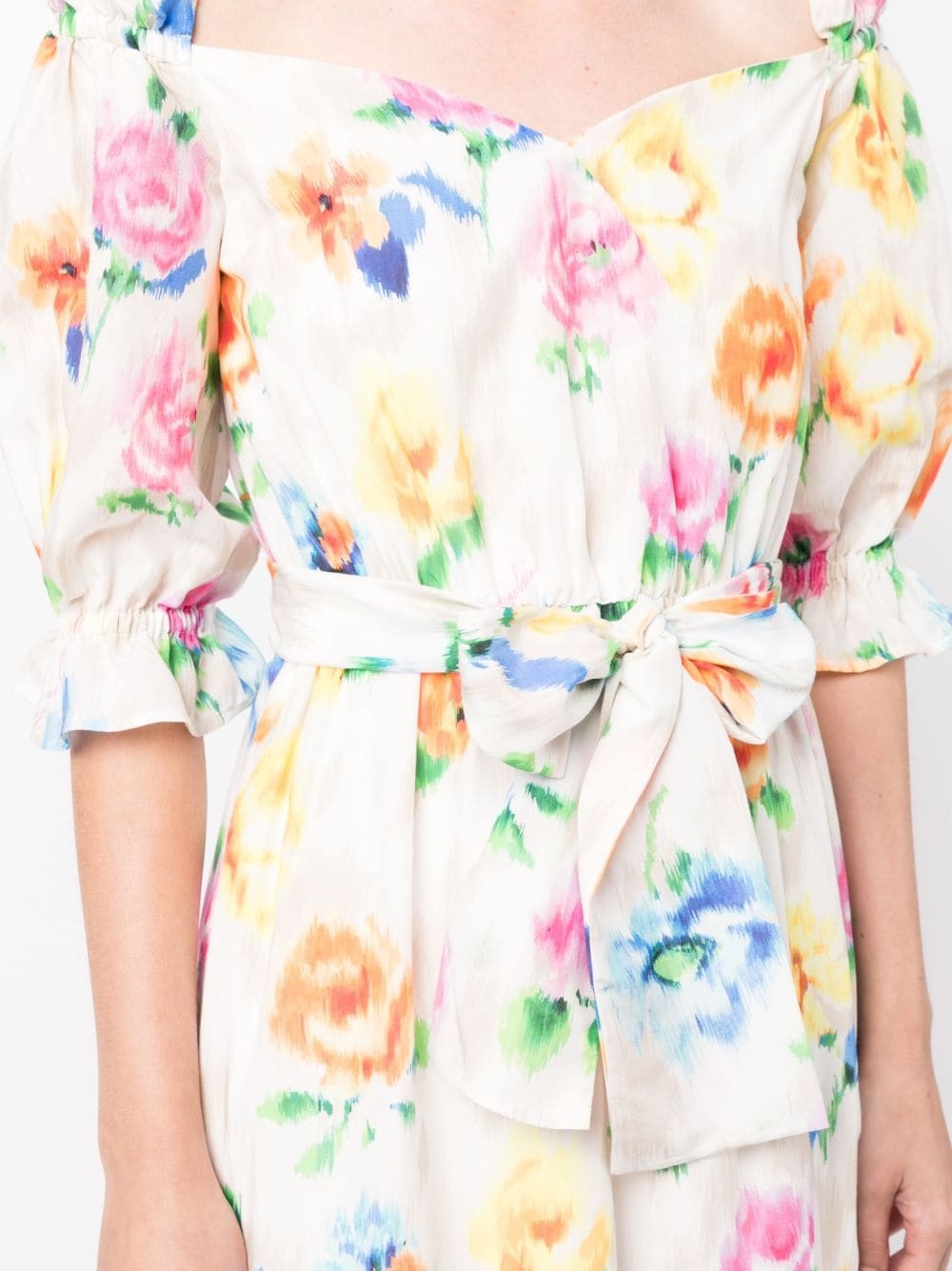floral-print belted dress - 5
