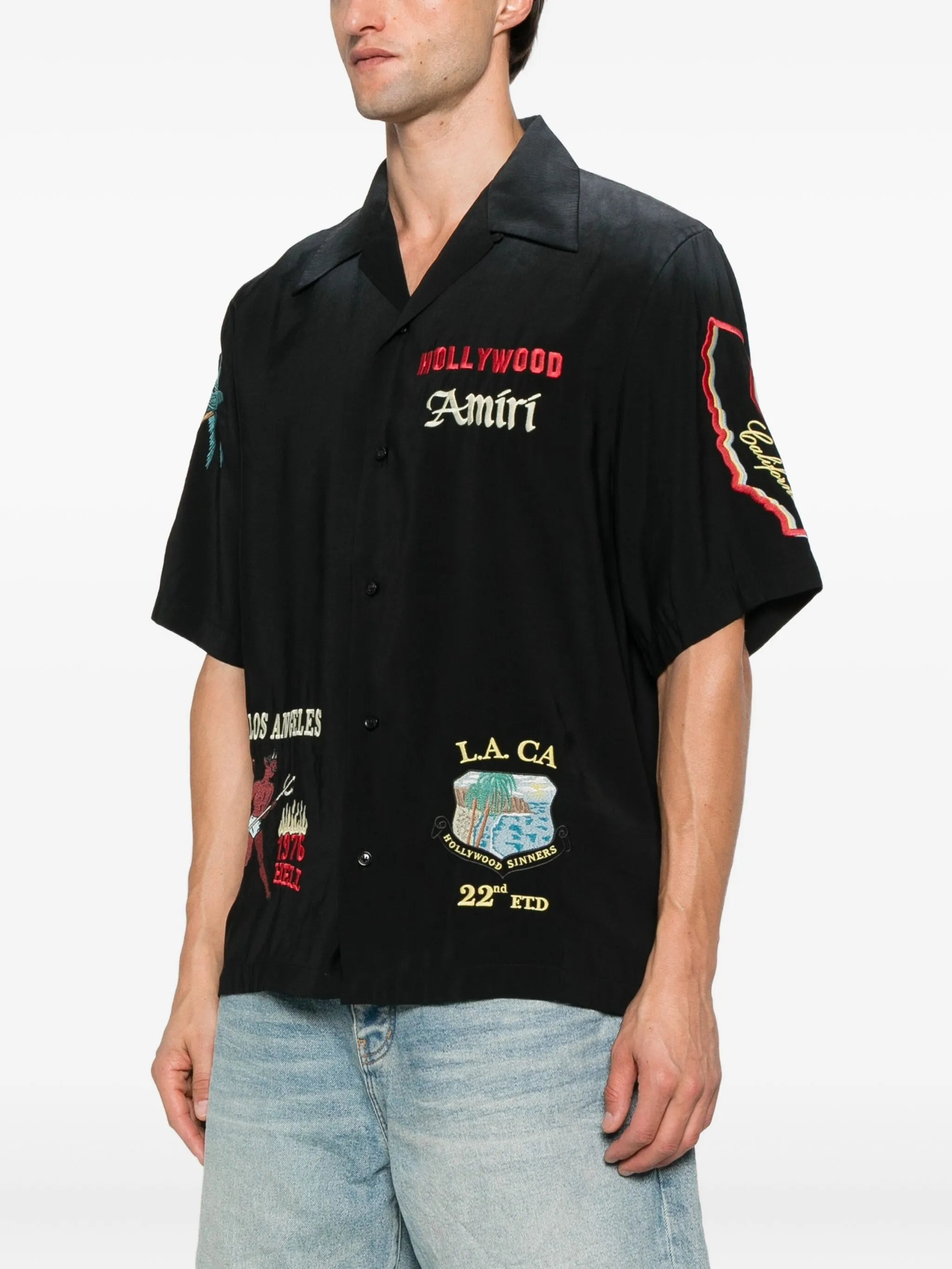 Amiri Embroidered-details Short-sleeve Shirt - 4