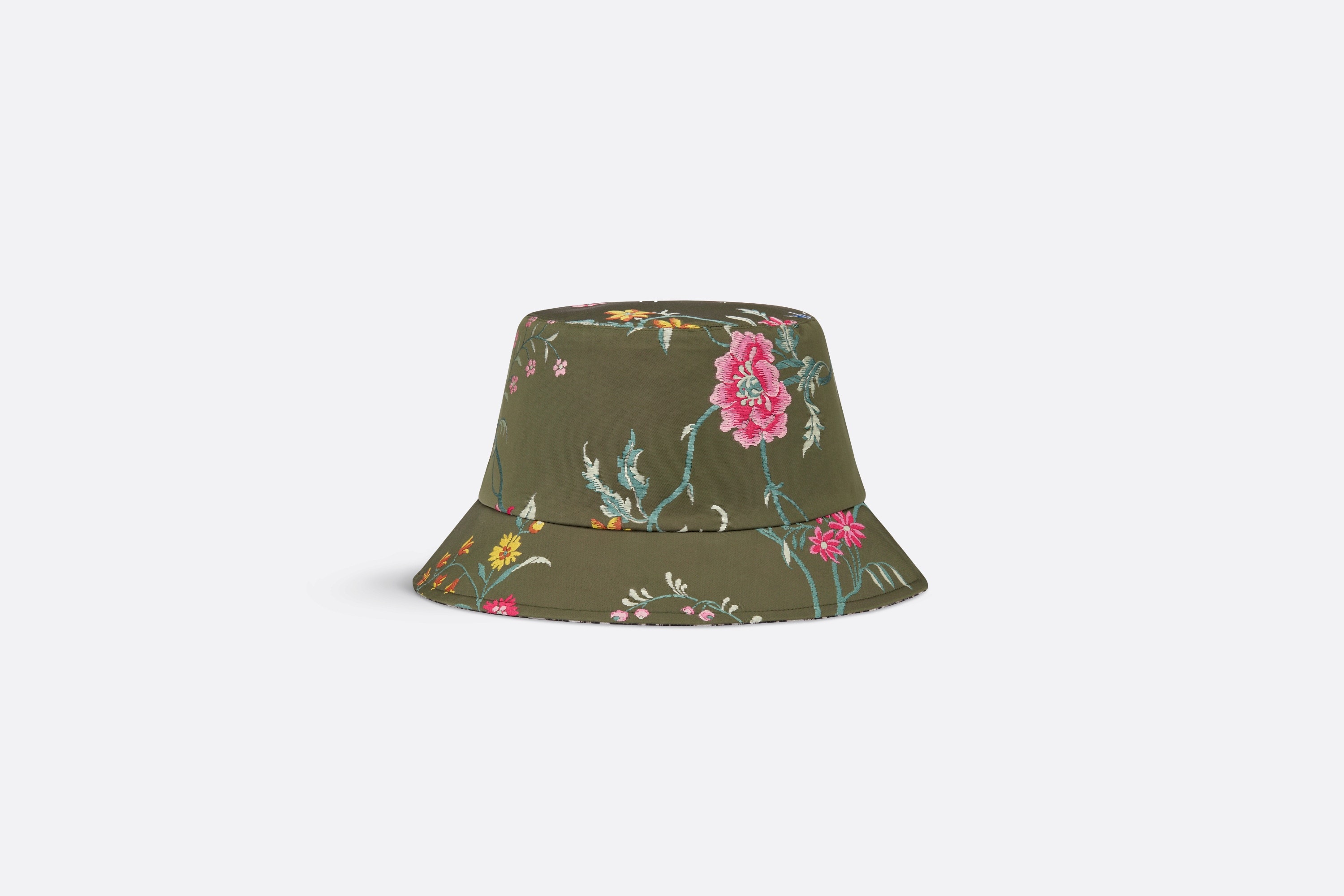 Teddy-D Dior Petites Fleurs Reversible Small Brim Bucket Hat - 2