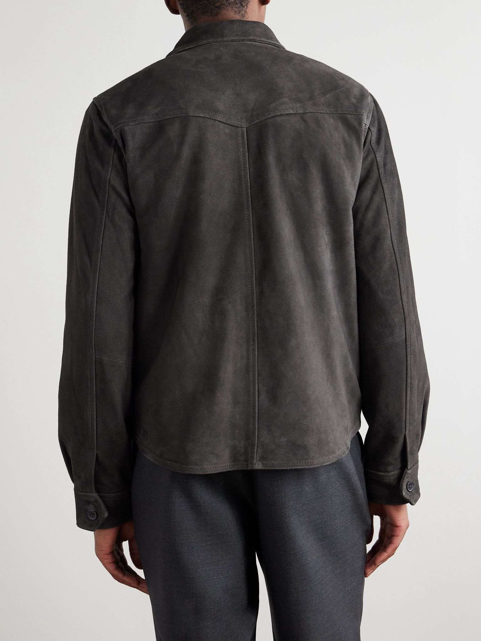 Sid Suede Overshirt Gray - 4