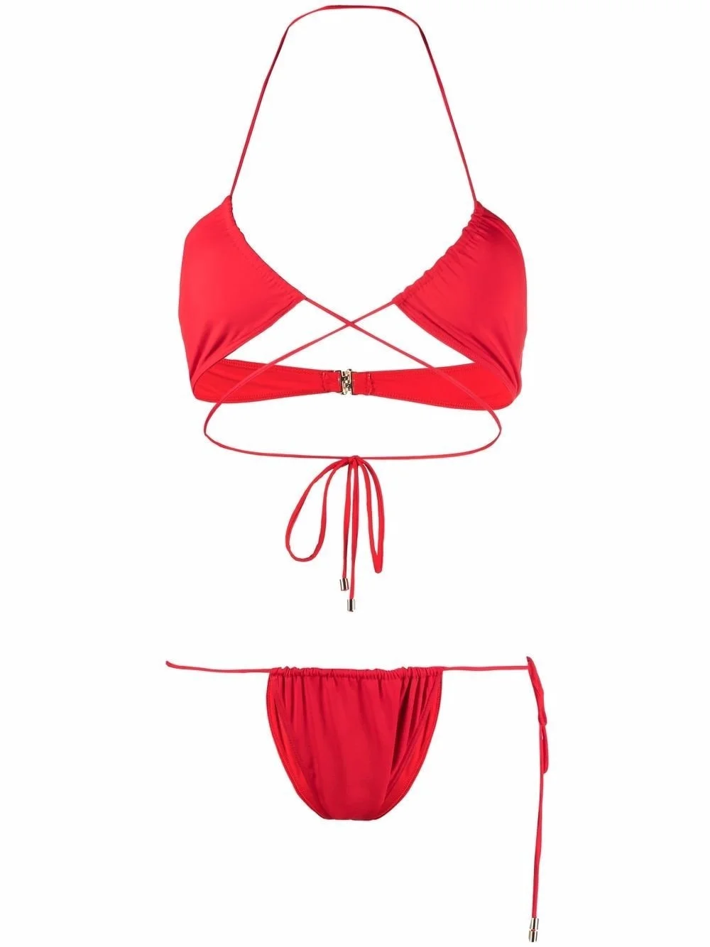 wrap-around halterneck bikini - 1