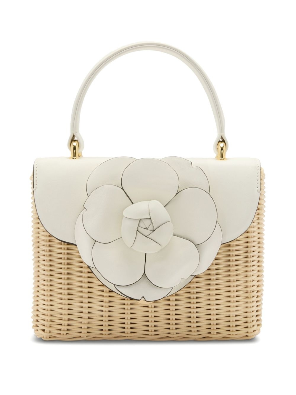 flower-appliqué tote bag - 4