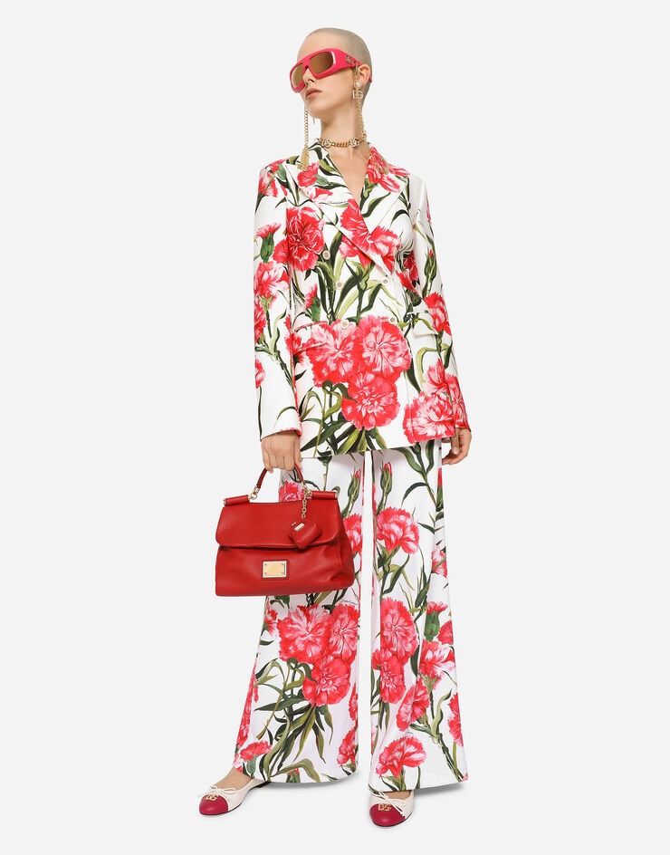 Carnation-print jersey Turlington blazer - 5
