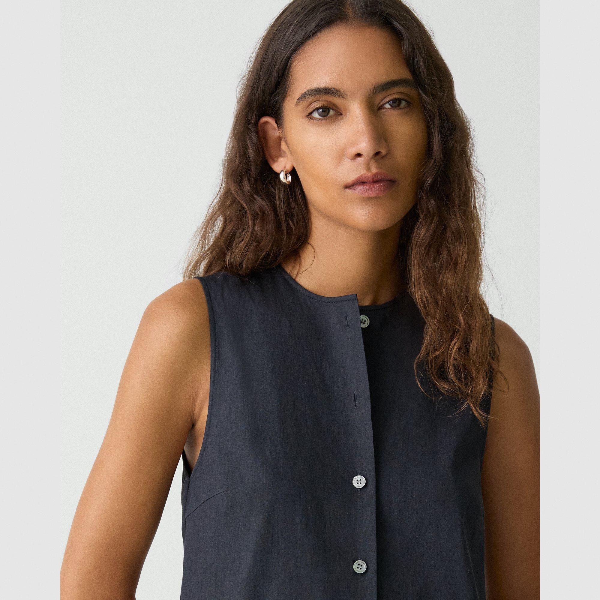 Sleeveless Mini Dress in Good Linen - 5