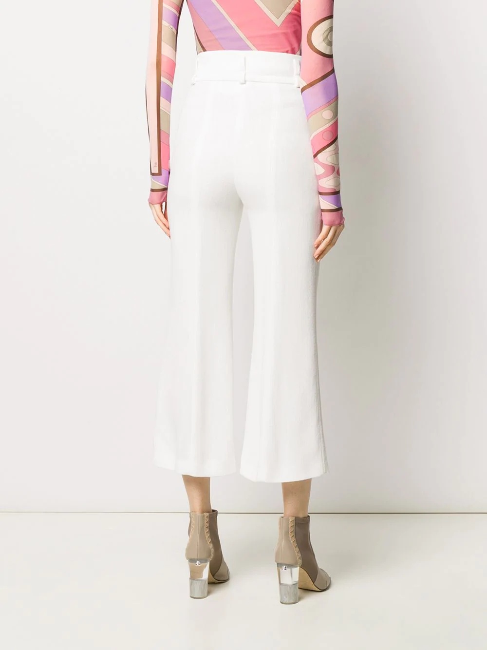 flared cropped trousers - 4