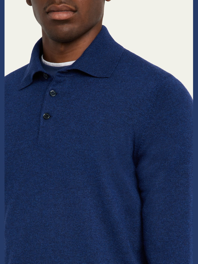 Men's Premium Cashmere Polo Sweater 5