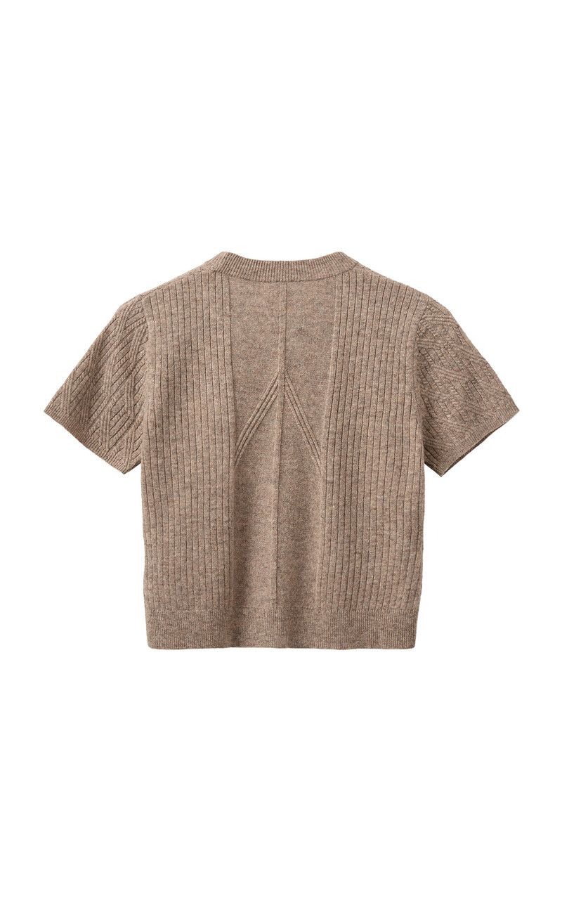 The Garment Como Ribbed Wool Top tan outlook