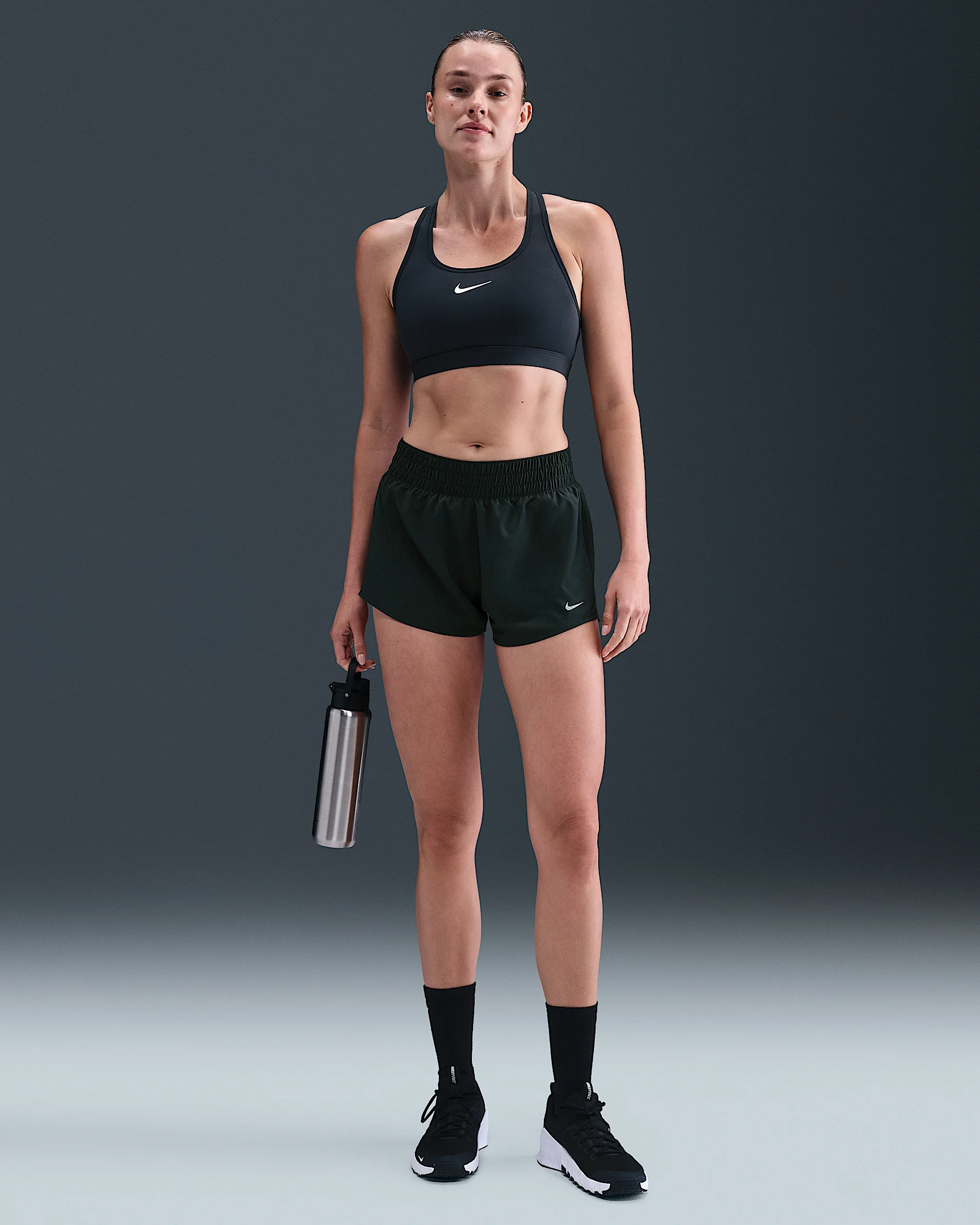 Nike One Women's Dri-FIT Mid-Rise 3" Brief-Lined Shorts - 1