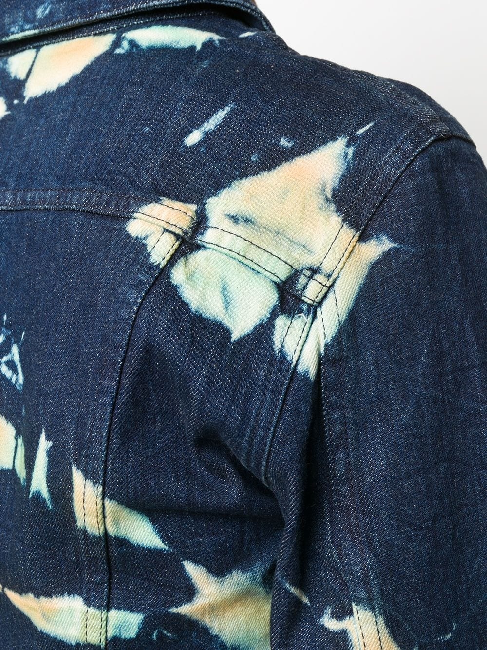 cropped tie-dye denim jacket - 5