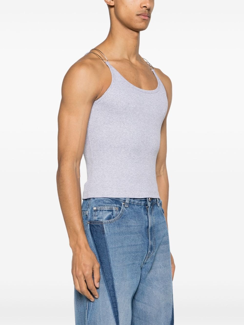 Wire Strap organic cotton tank top - 4