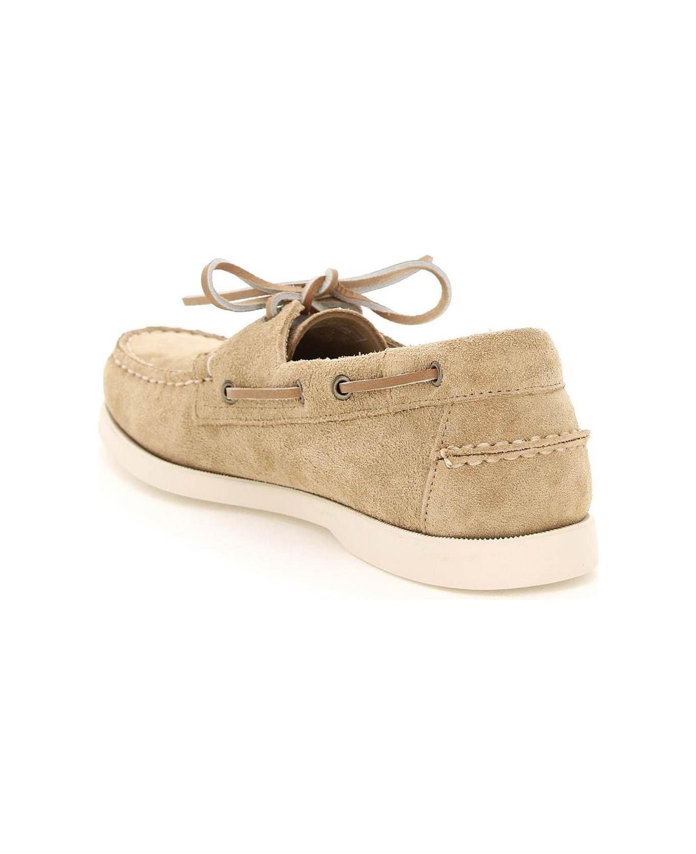 Lace-up Round Toe Boat Shoes - 3
