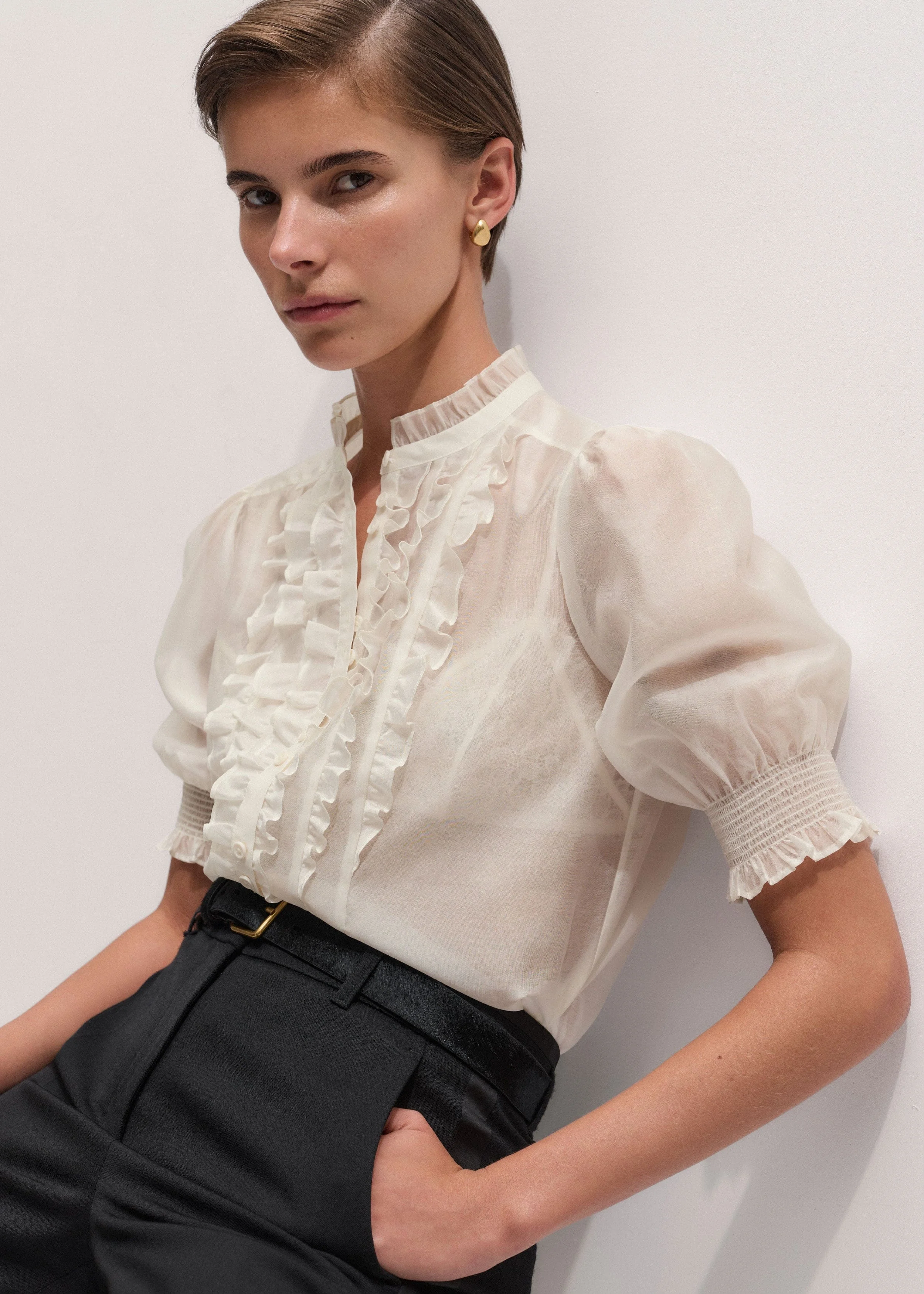 2-in-1 Ruffle Blouse - 1