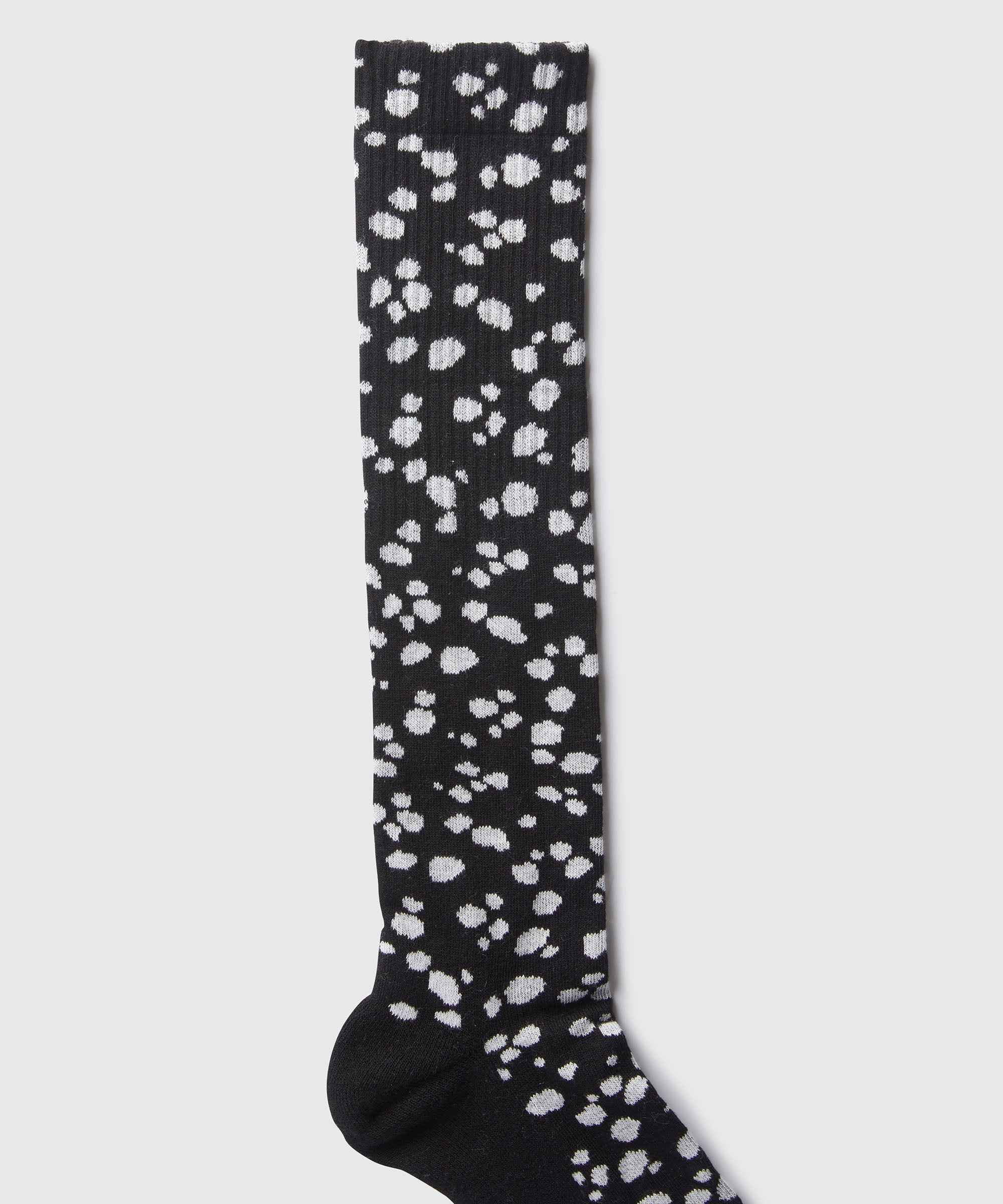 Blakc socks with jacquard polka dot print - 2