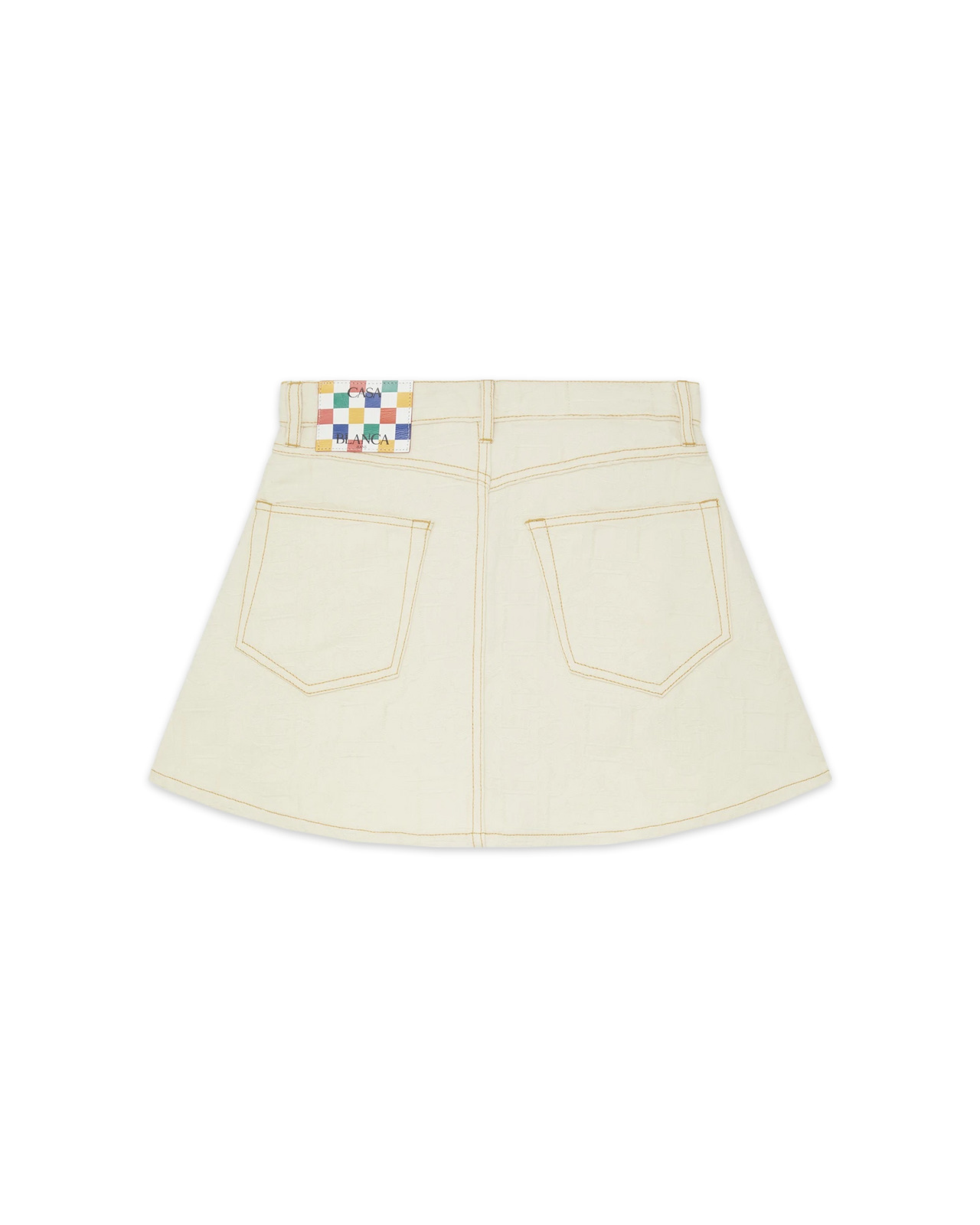 Monogram Denim Skirt - 2