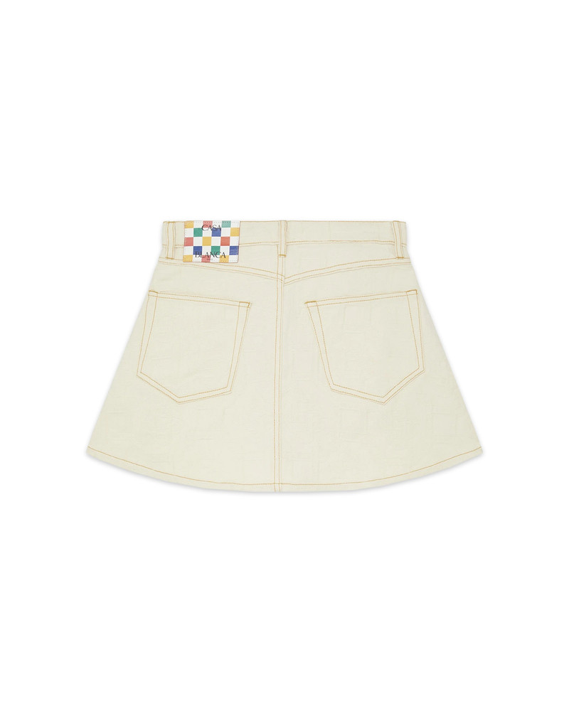 CASABLANCA Monogram Denim Skirt outlook