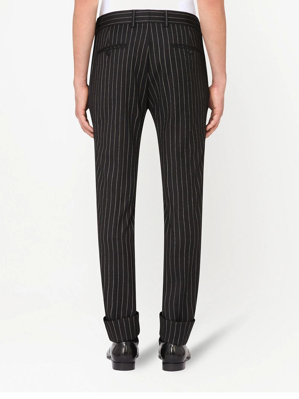 pinstripe wool trousers - 4