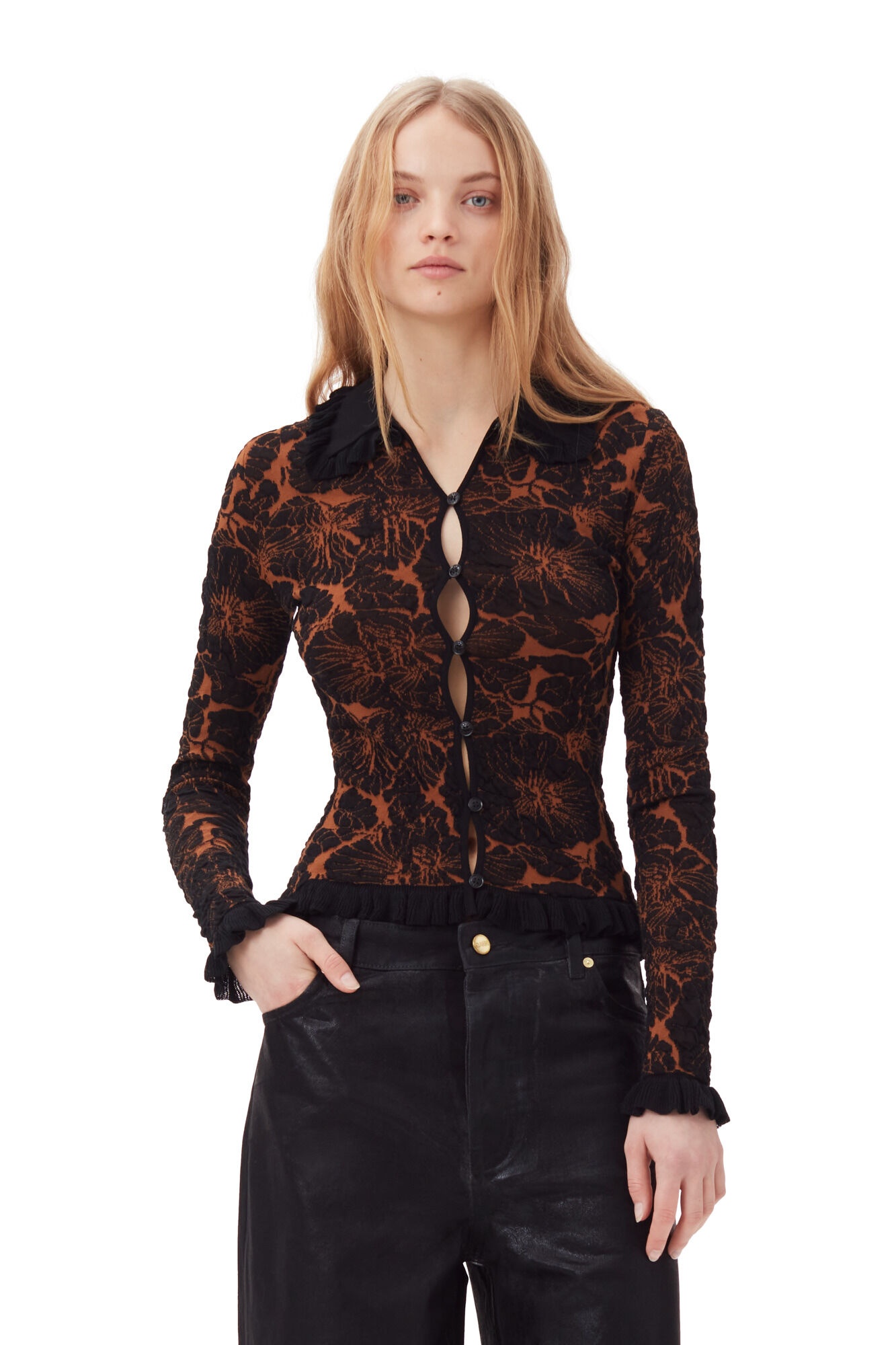 3D JACQUARD CARDIGAN - 3