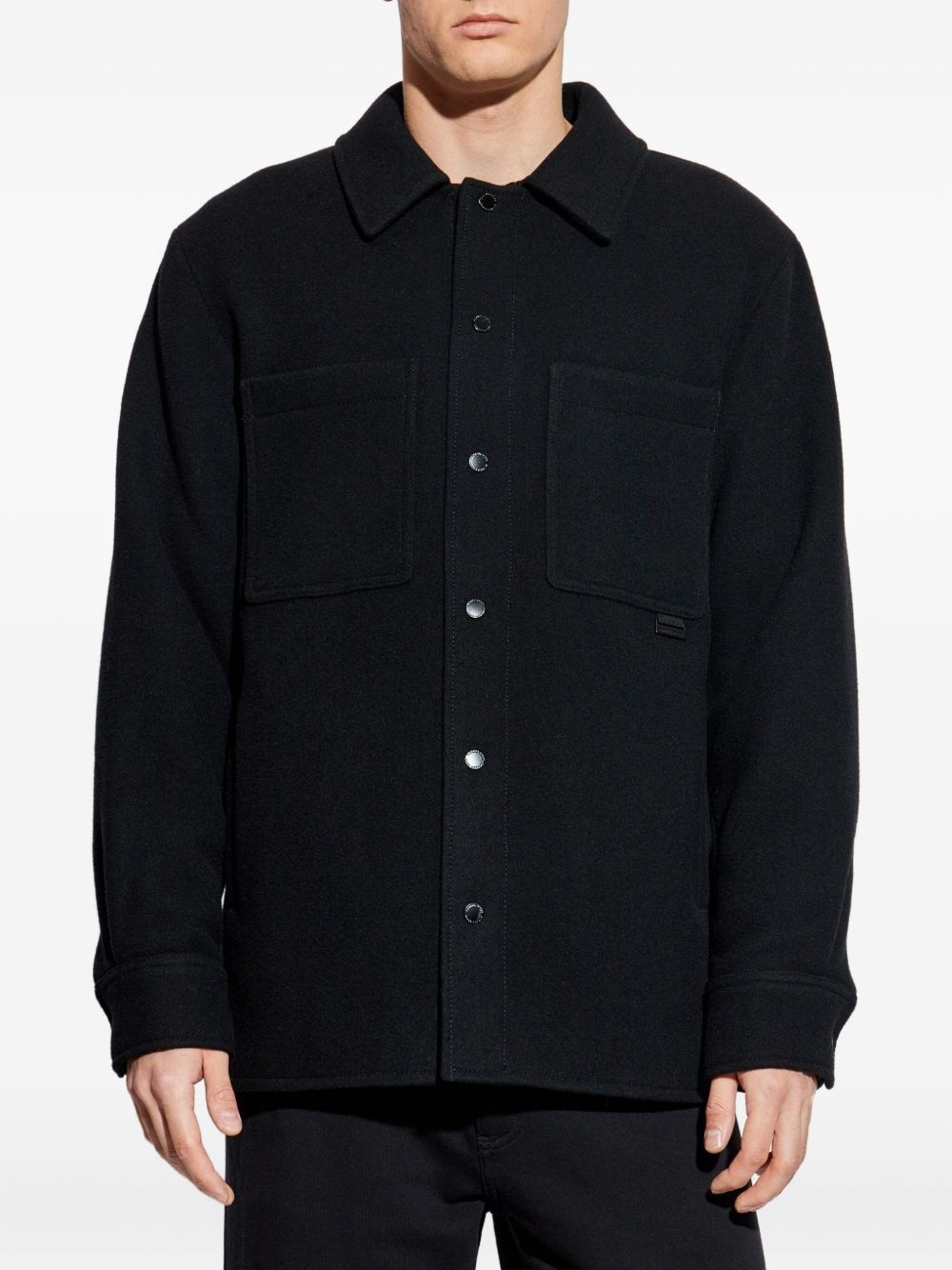 Balas button-fastening patch-pocket overshirt - 3