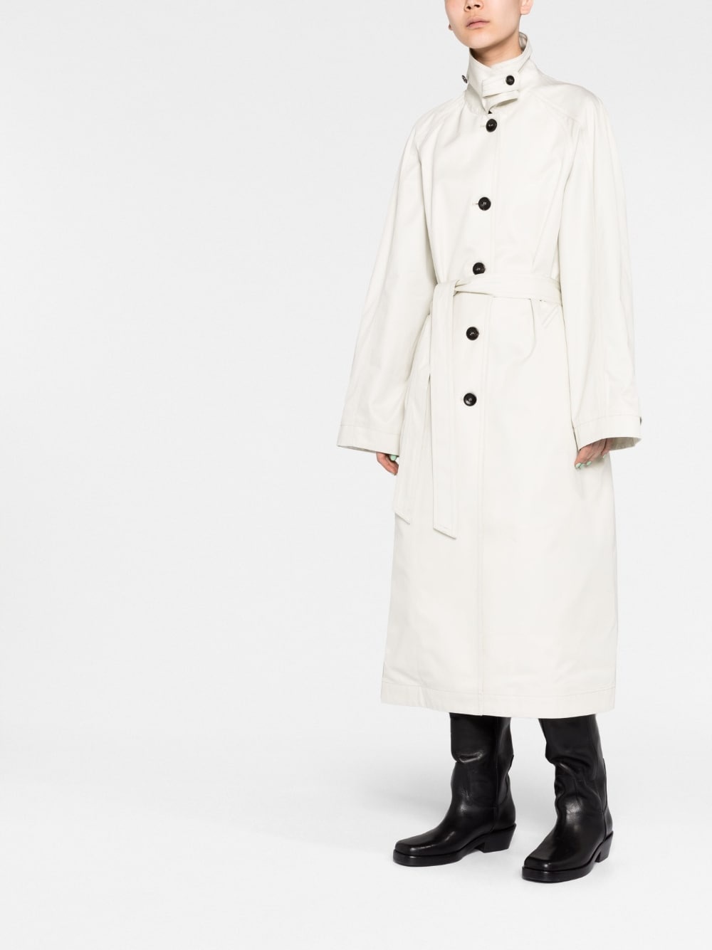 belted trench coat - 2