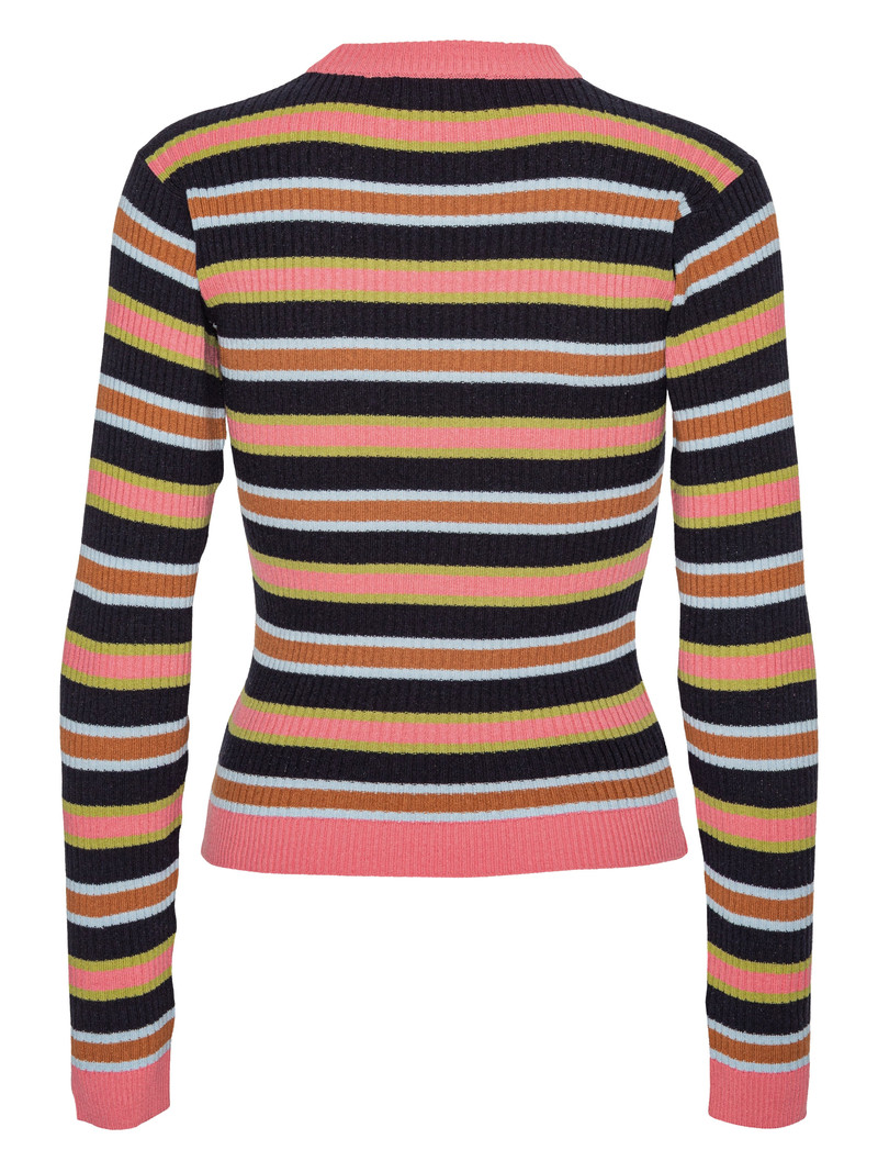 SILK STRIPES KNIT - NAVY STRIPES 3
