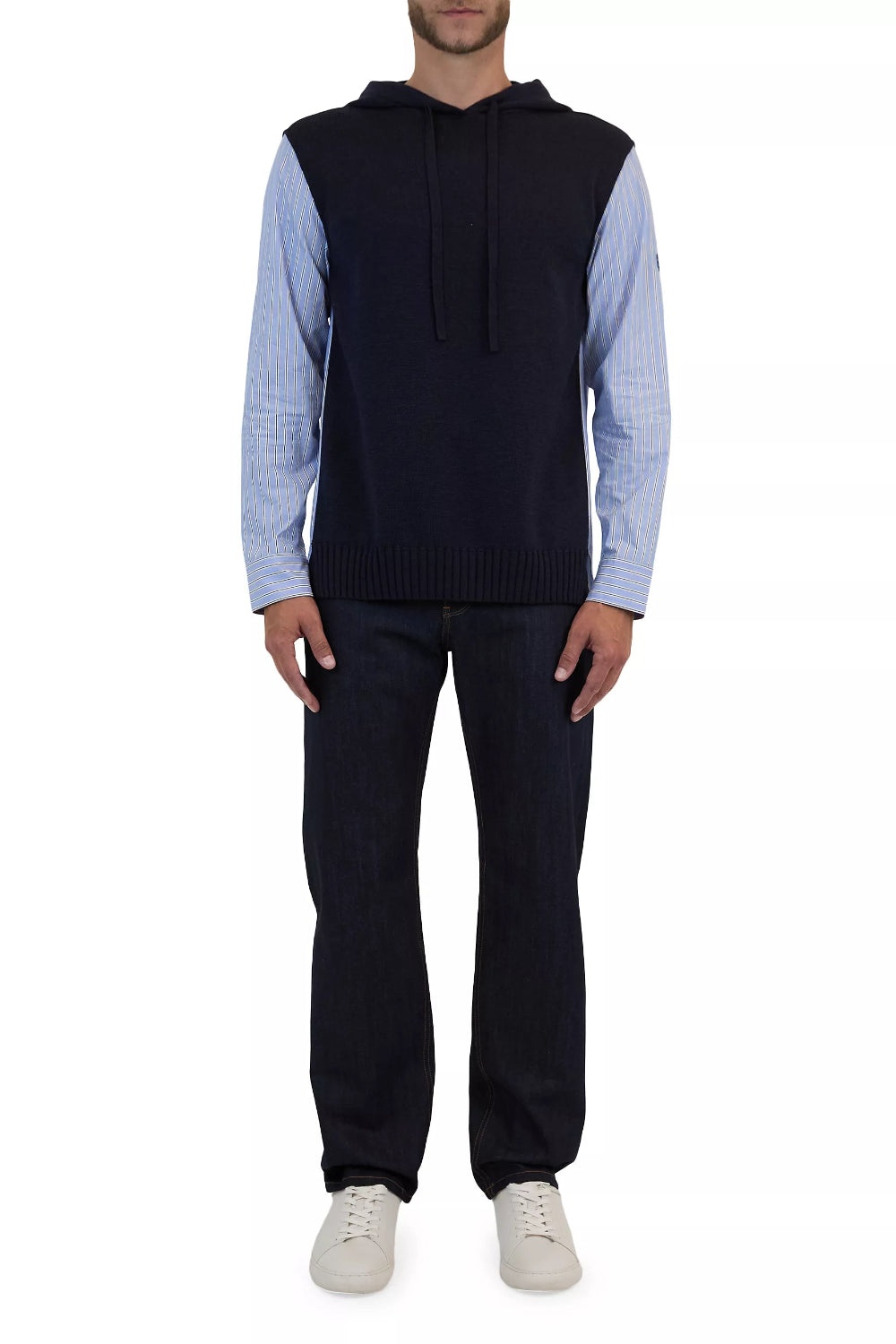 Adonis Knit Woven Combo Hoodie - 2