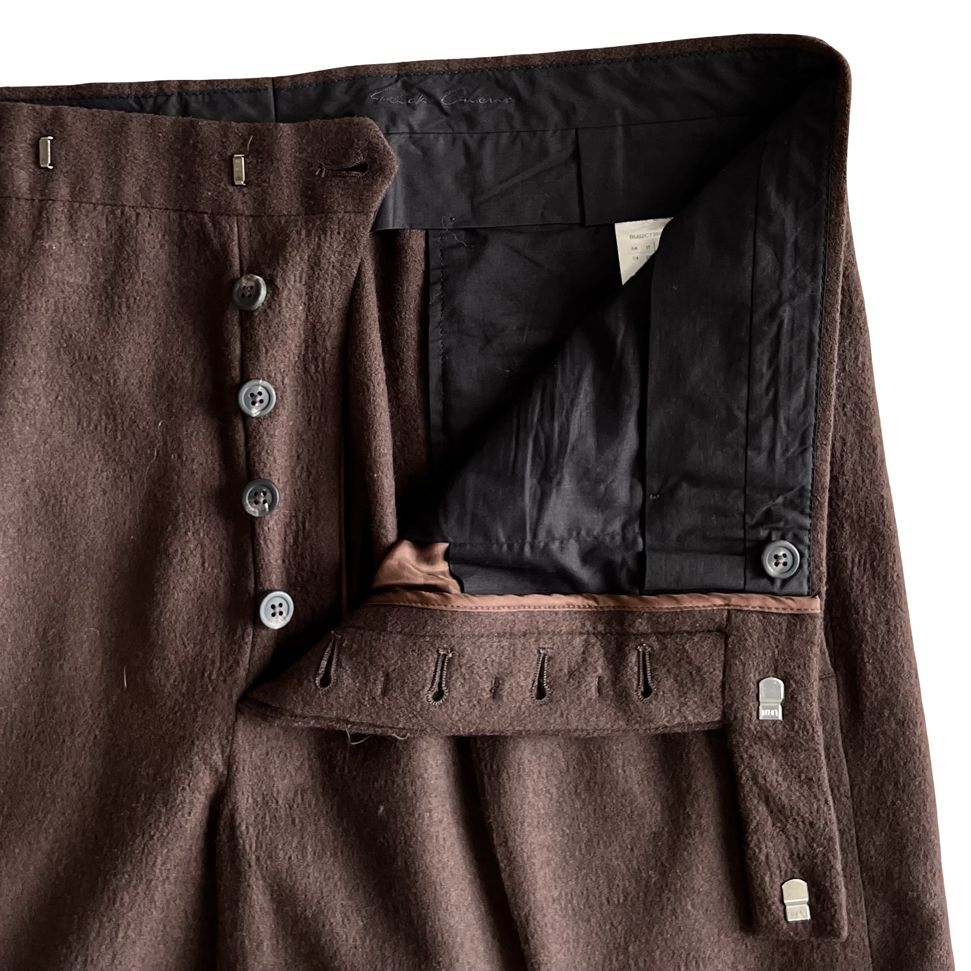Rick Owens Flared Trouser Sz 54 - 3