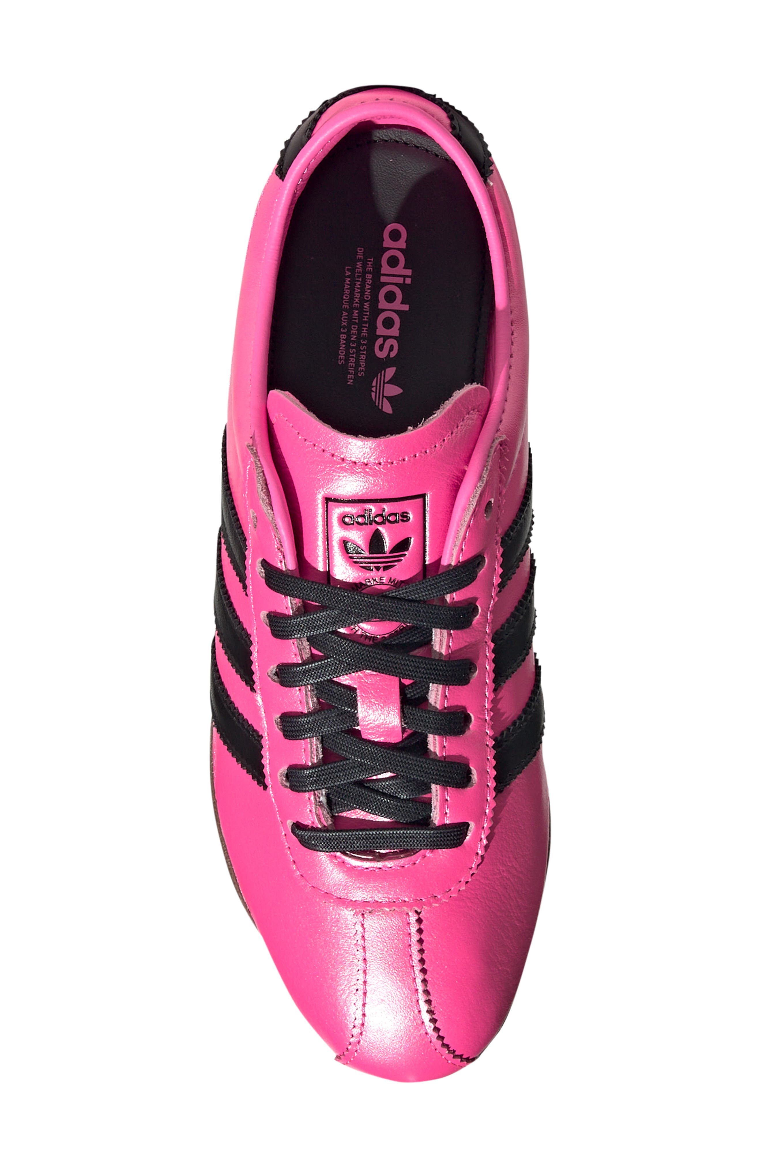 adidas Tokyo Decon Low Top Leather Sneaker in Lucid Pink/Black/Gum at Nordstrom - 4