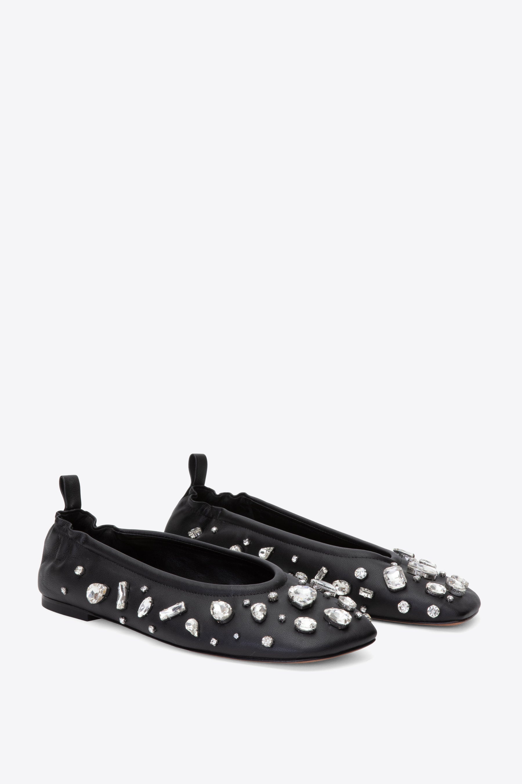 ID Stretch Back Ballerina Flat with Gem Embroidery - 2