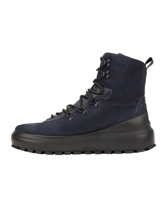 S0404 NABUK/LEATHER HIKING BOOT_STONE ISLAND WITH ECCO® BLUE - 2