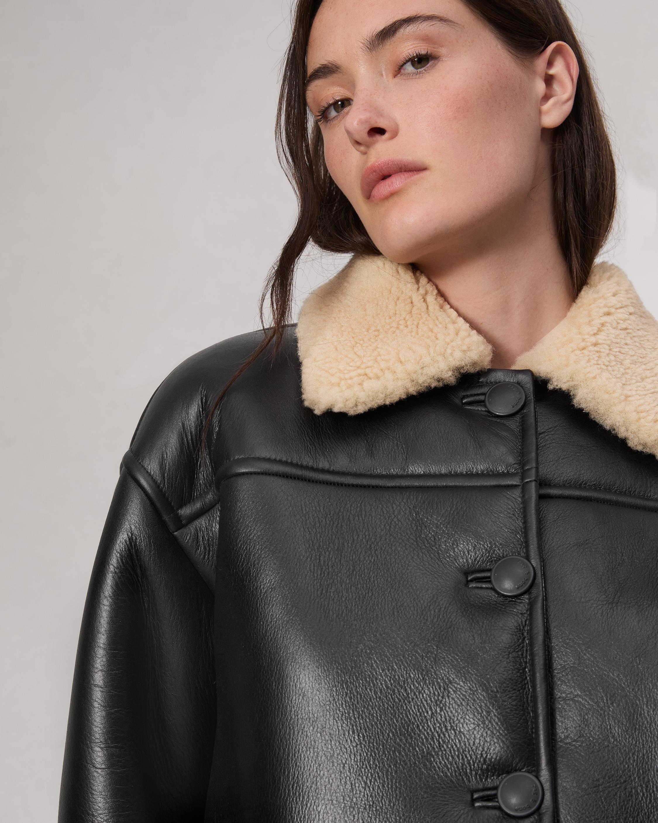 ☆【Rest&Recreation】☆RR REVERSIBLE SHEARLING JACKE.T☆ ARJÉ The Neptune II Reversible Shearling Jacket - Leather