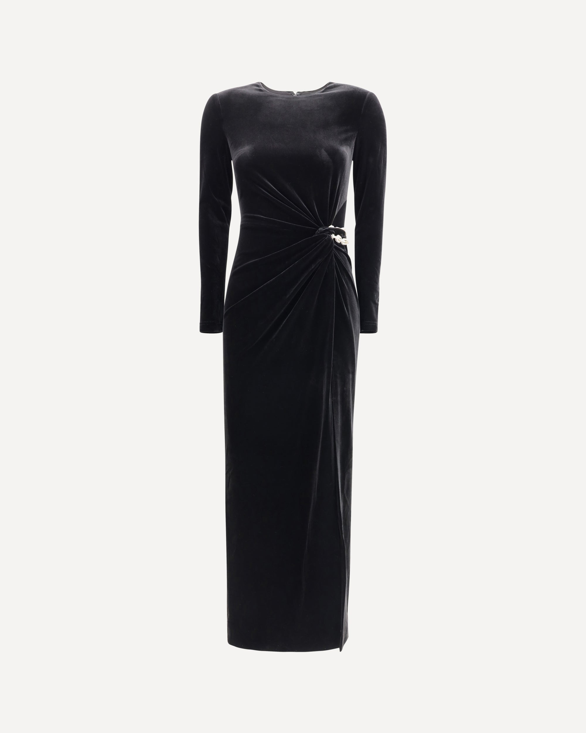 Embellished velvet midi Dress - 1